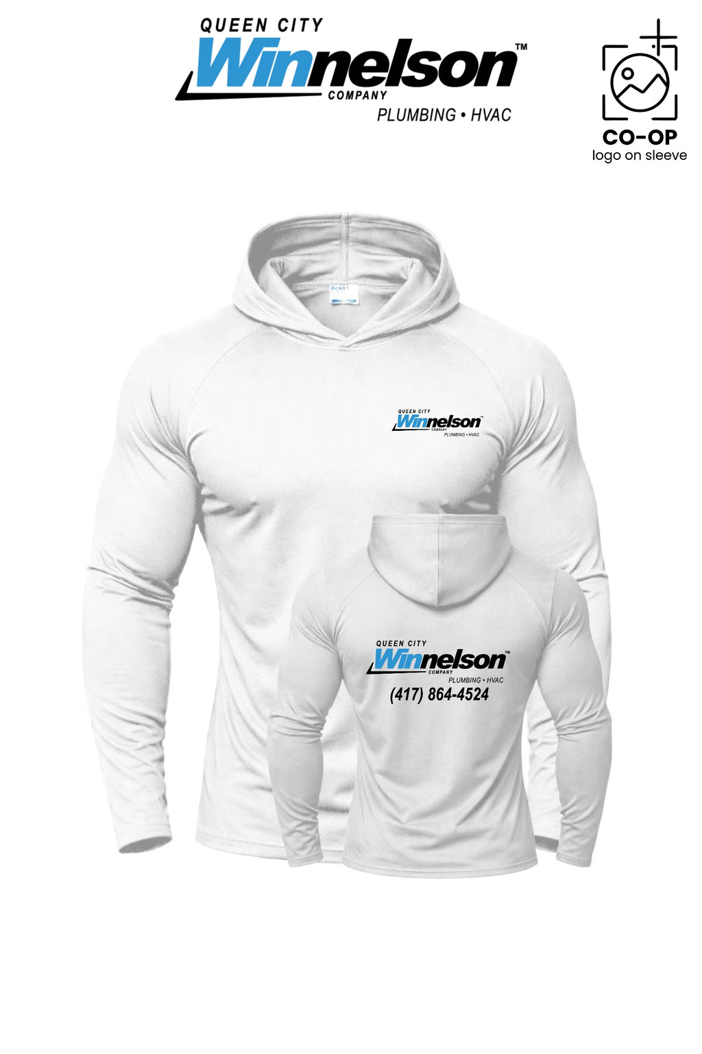Port & Co™ Performance Pullover Hooded UPF50 Tee - Queen City Winnelson