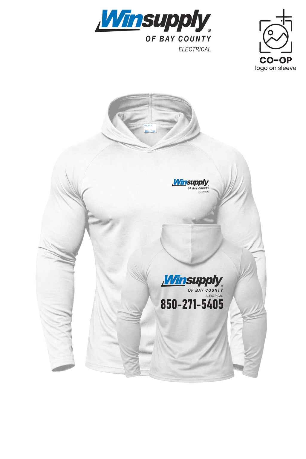 Port & Co™ Performance Pullover Hooded UPF50 Tee - Winsupply Bay County FL
