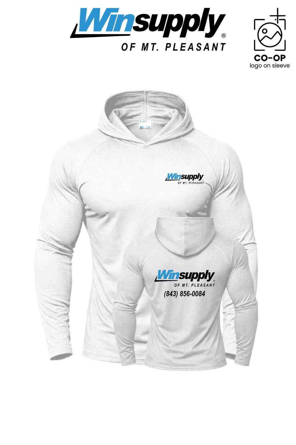 Port & Co™ Performance Pullover Hooded UPF50 Tee - Winsupply of Mt. Pleasant