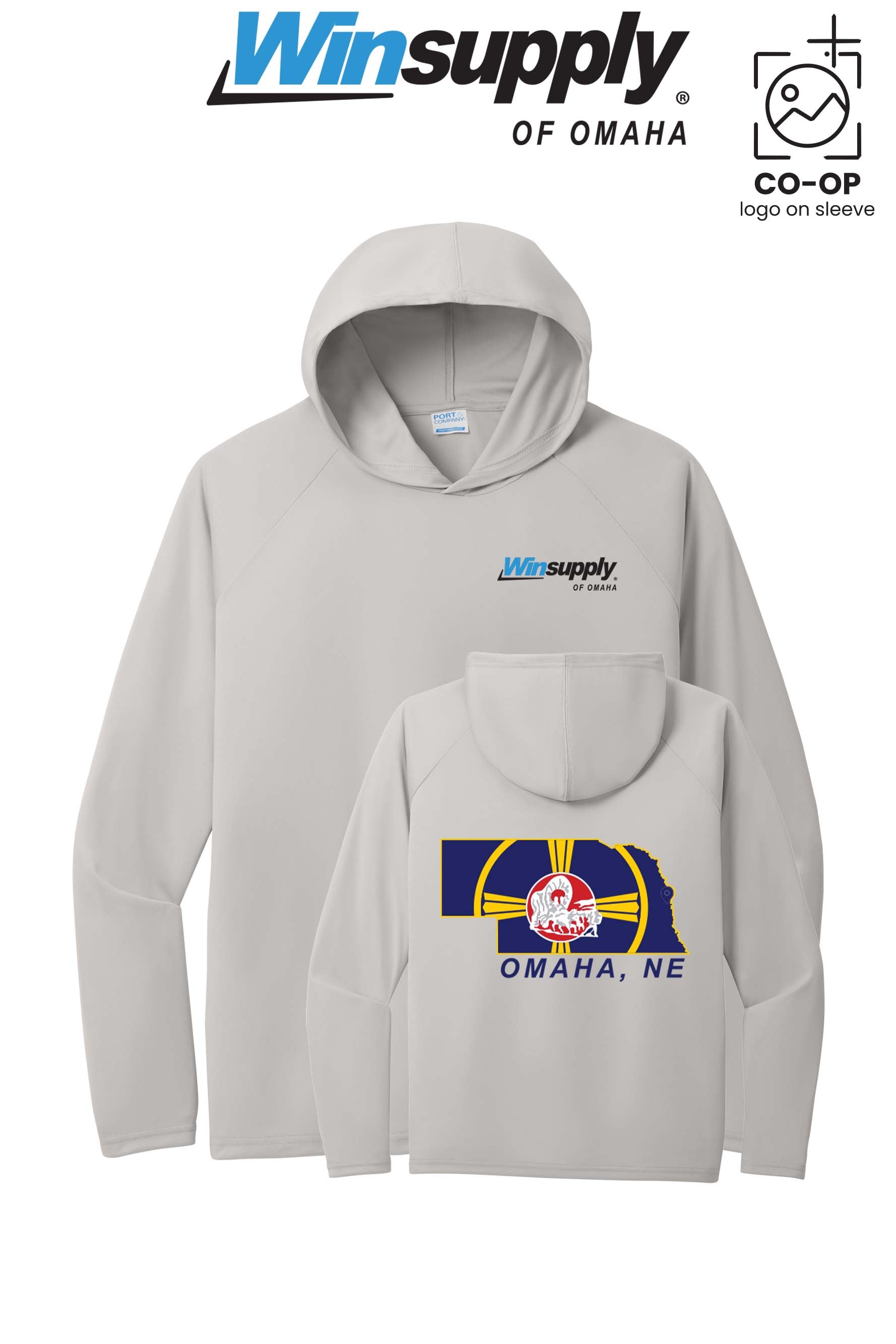 Port & Co™ Performance Pullover Hooded UPF50 Tee - Winsupply of Omaha