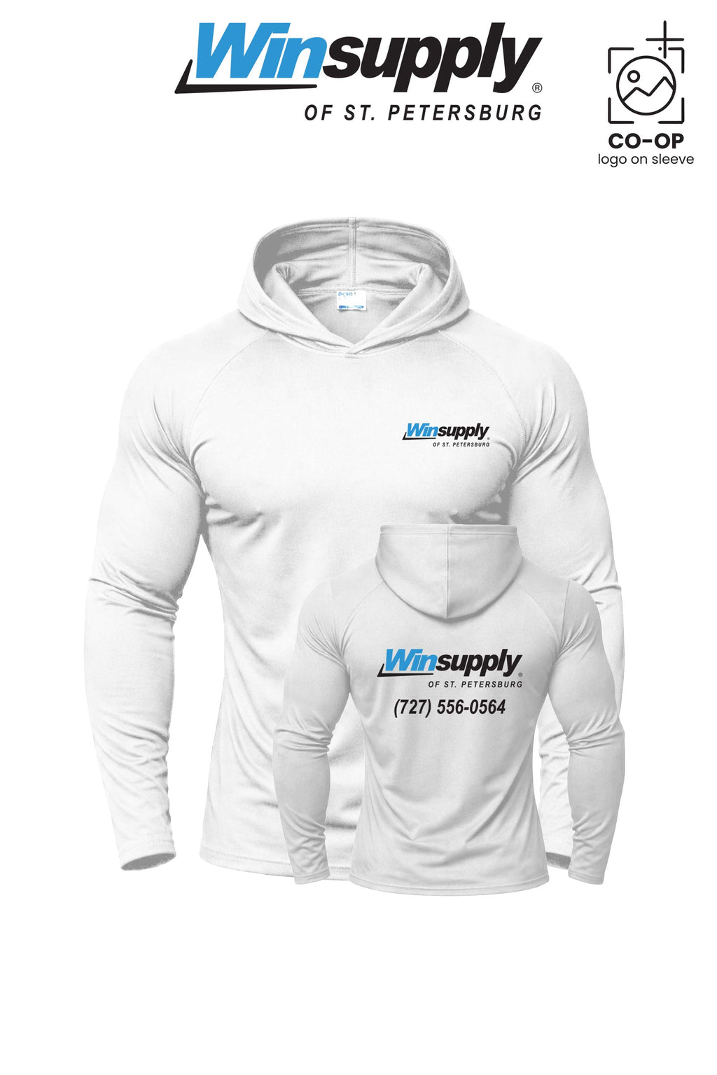 Port & Co™ Performance Pullover Hooded UPF50 Tee - Winsupply of St. Petersburg
