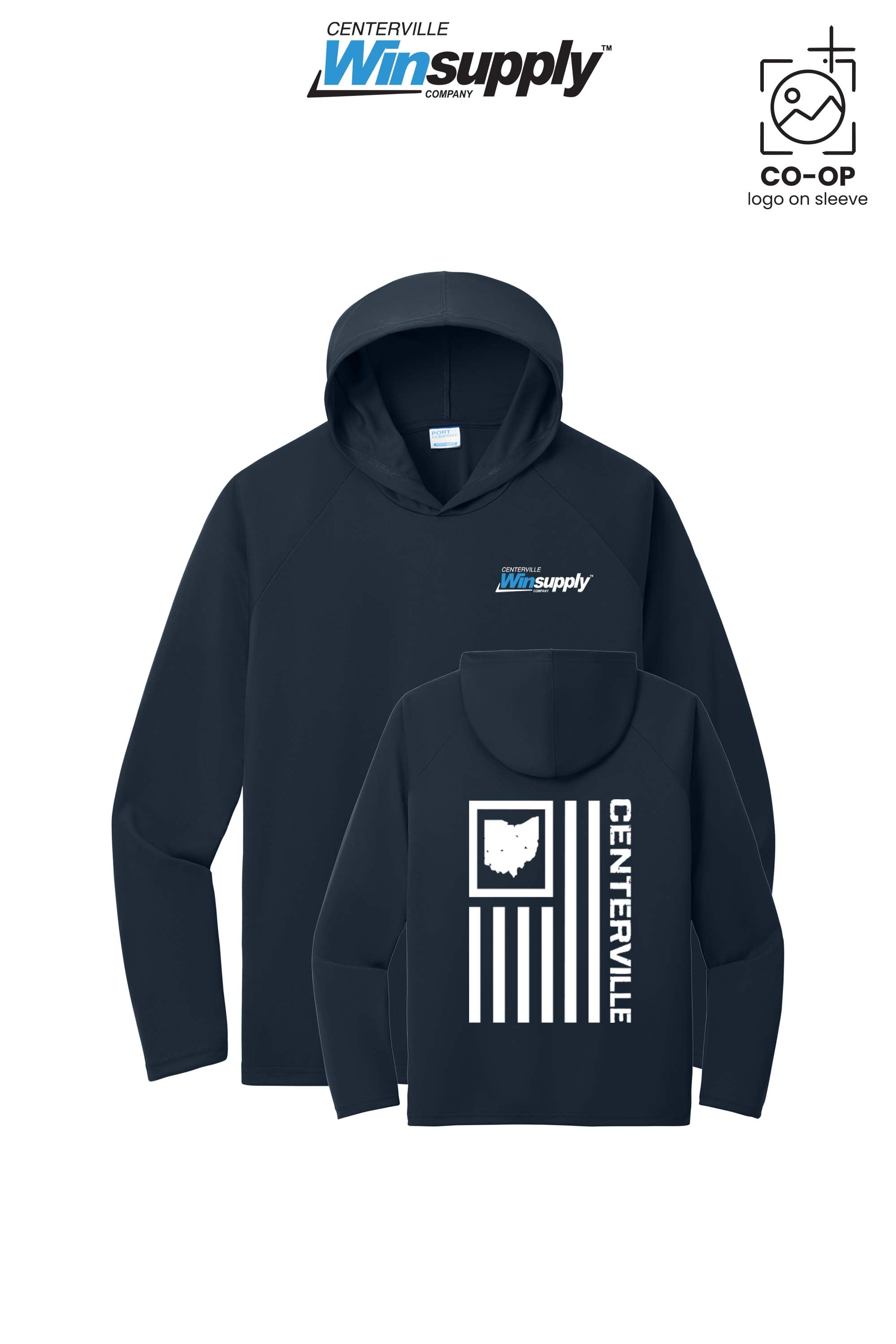 Port & Co™ Performance Pullover Hooded UPF50 Tee - Winsupply Centerville OH