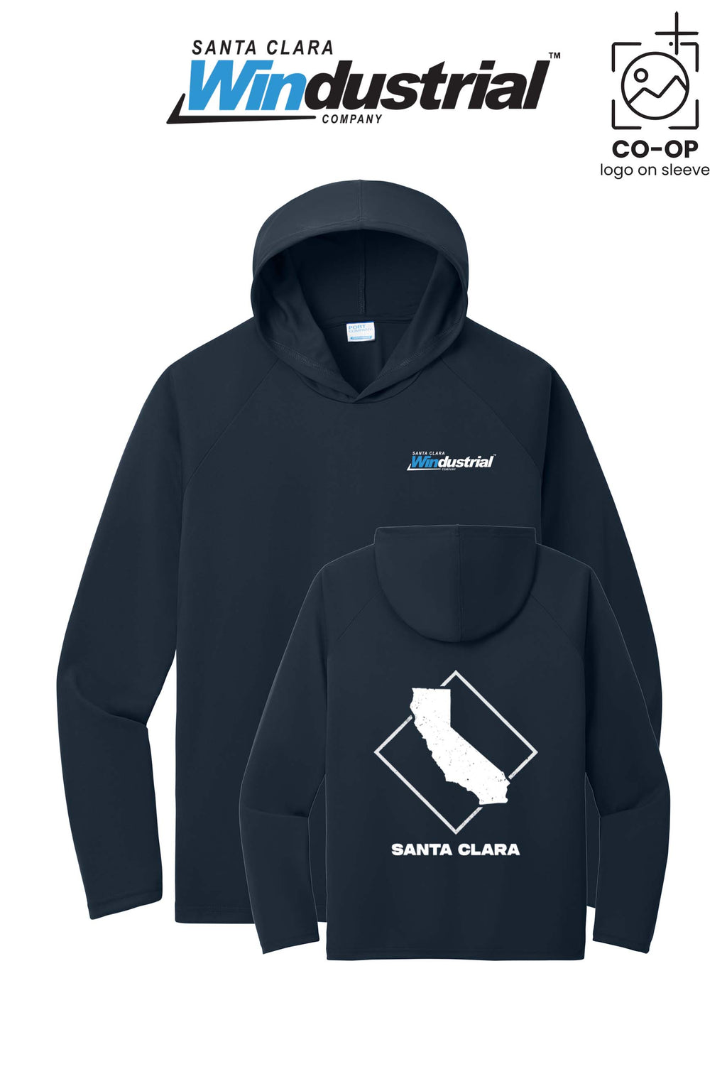 Port & Co™ Performance Pullover Hooded UPF50 Tee - Santa Clara Windustrial
