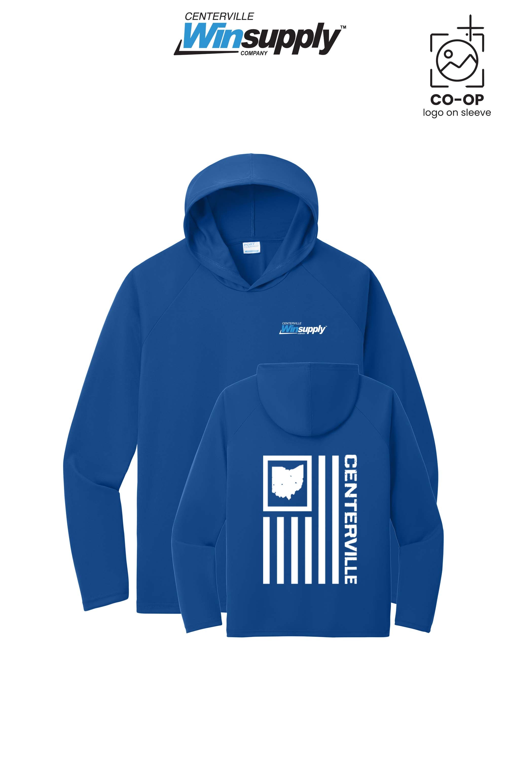 Port & Co™ Performance Pullover Hooded UPF50 Tee - Winsupply Centerville OH