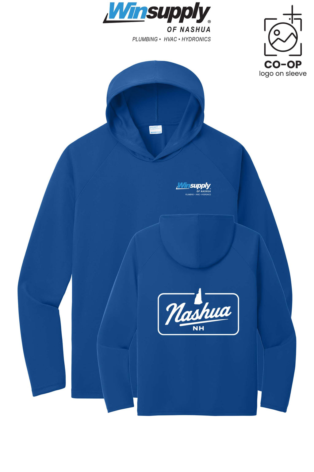 Port & Co™ Performance Pullover Hooded UPF50 Tee - Winsupply of Nashua