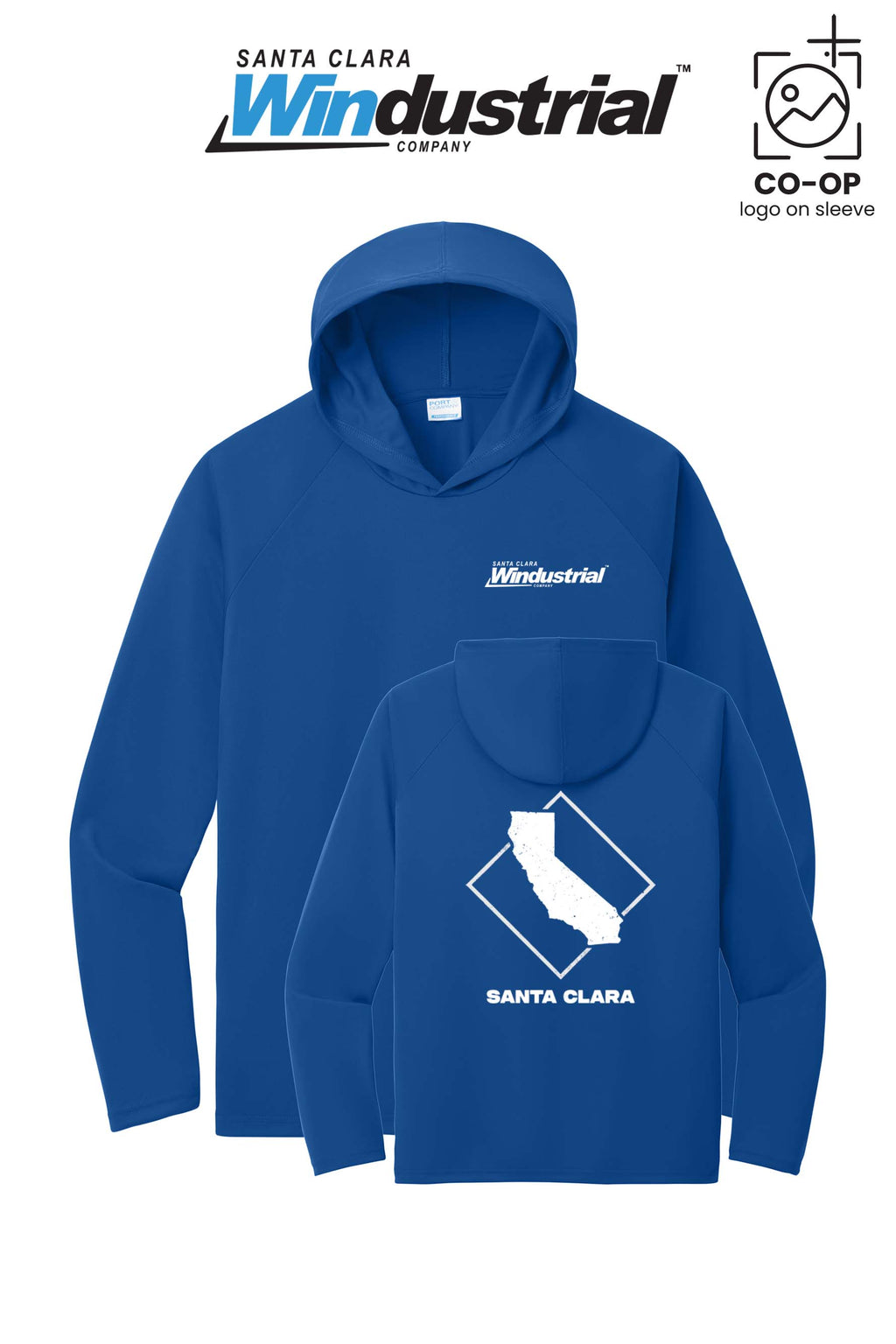 Port & Co™ Performance Pullover Hooded UPF50 Tee - Santa Clara Windustrial