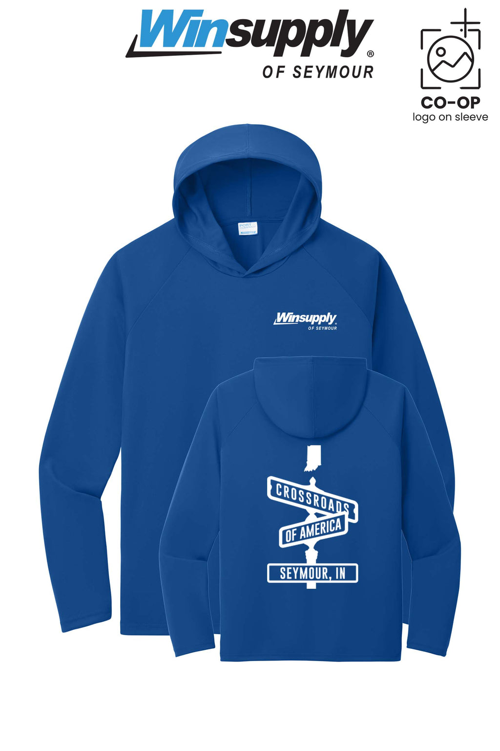 Port & Co™ Performance Pullover Hooded UPF50 Tee - Winsupply of Seymour IN