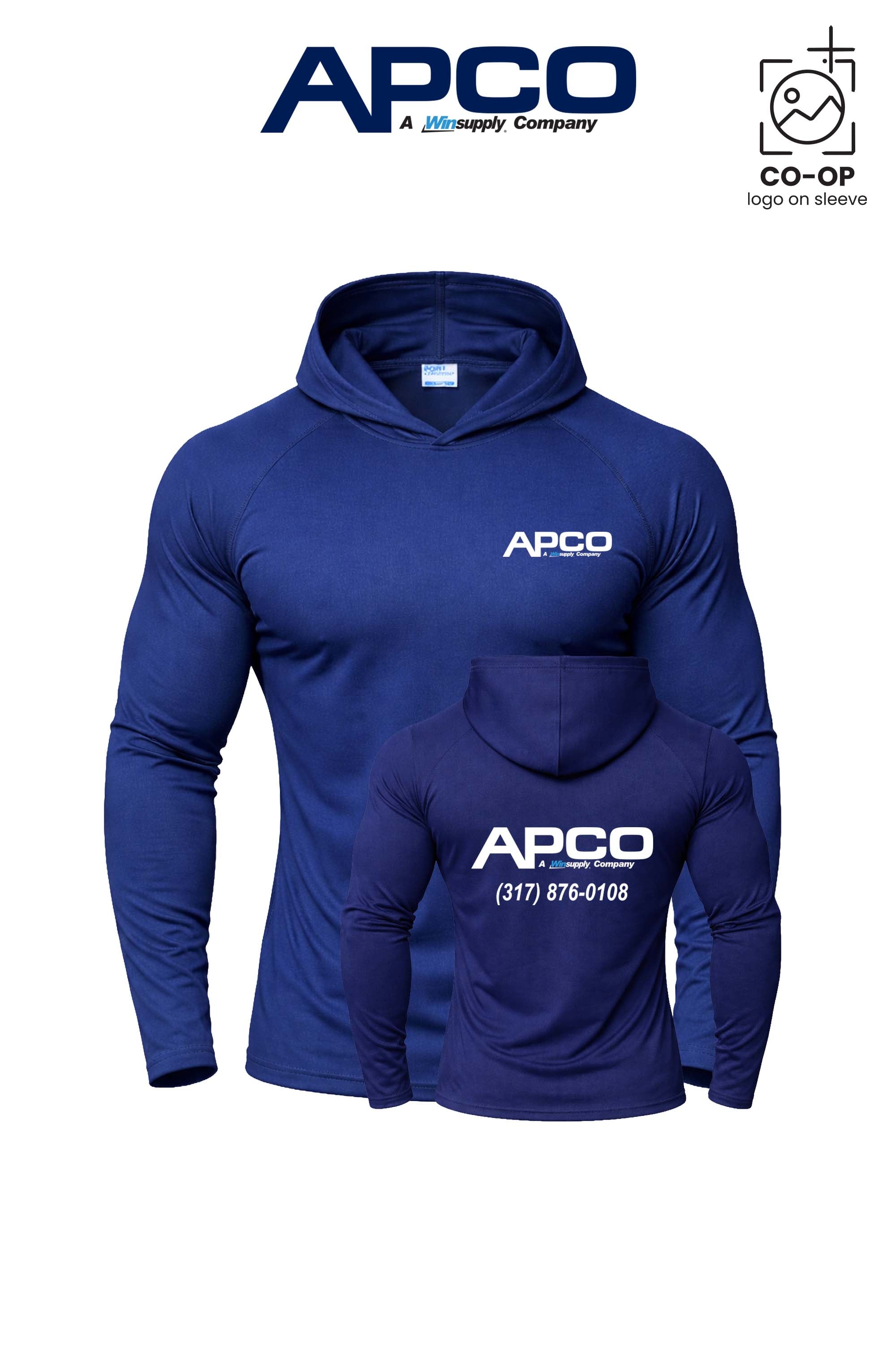 Port & Co™ Performance Pullover Hooded UPF50 Tee - APCO Supply - Indianapolis