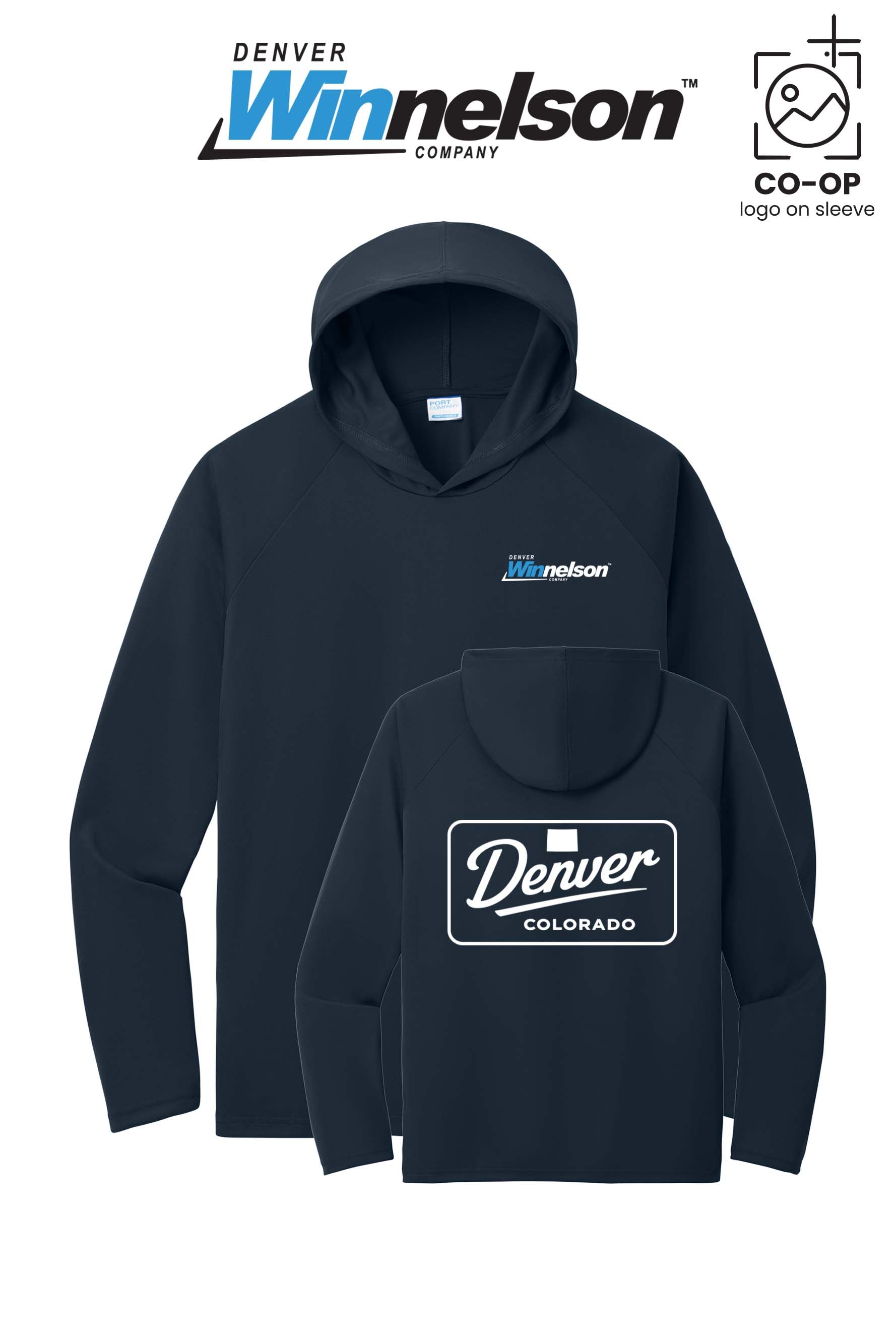 Port & Co™ Performance Pullover Hooded UPF50 Tee - Denver Winnelson