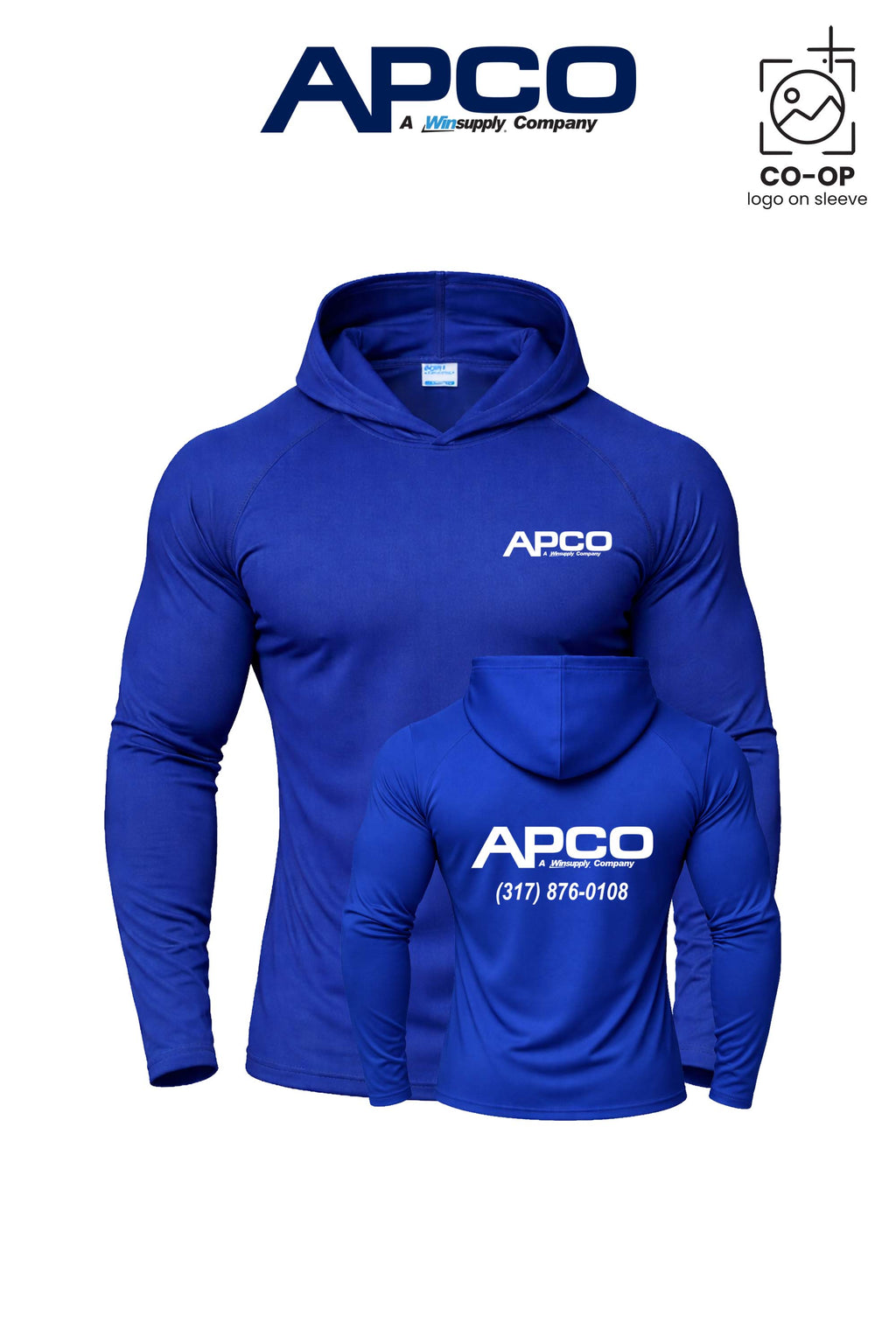 Port & Co™ Performance Pullover Hooded UPF50 Tee - APCO Supply - Indianapolis