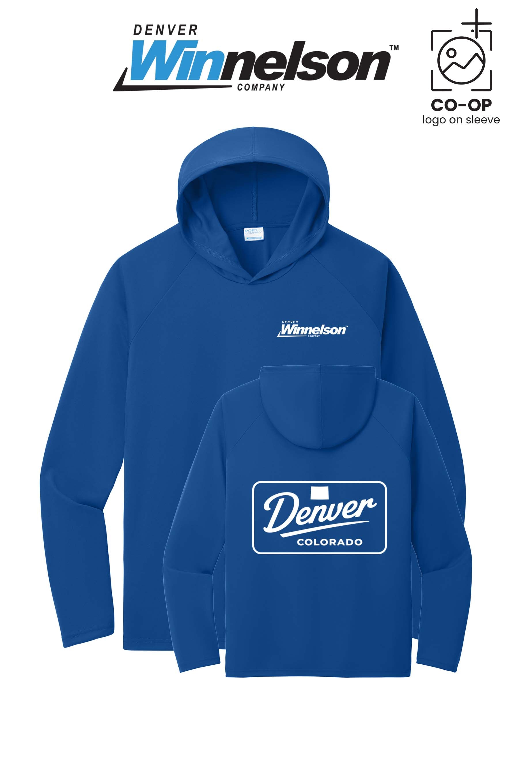Port & Co™ Performance Pullover Hooded UPF50 Tee - Denver Winnelson
