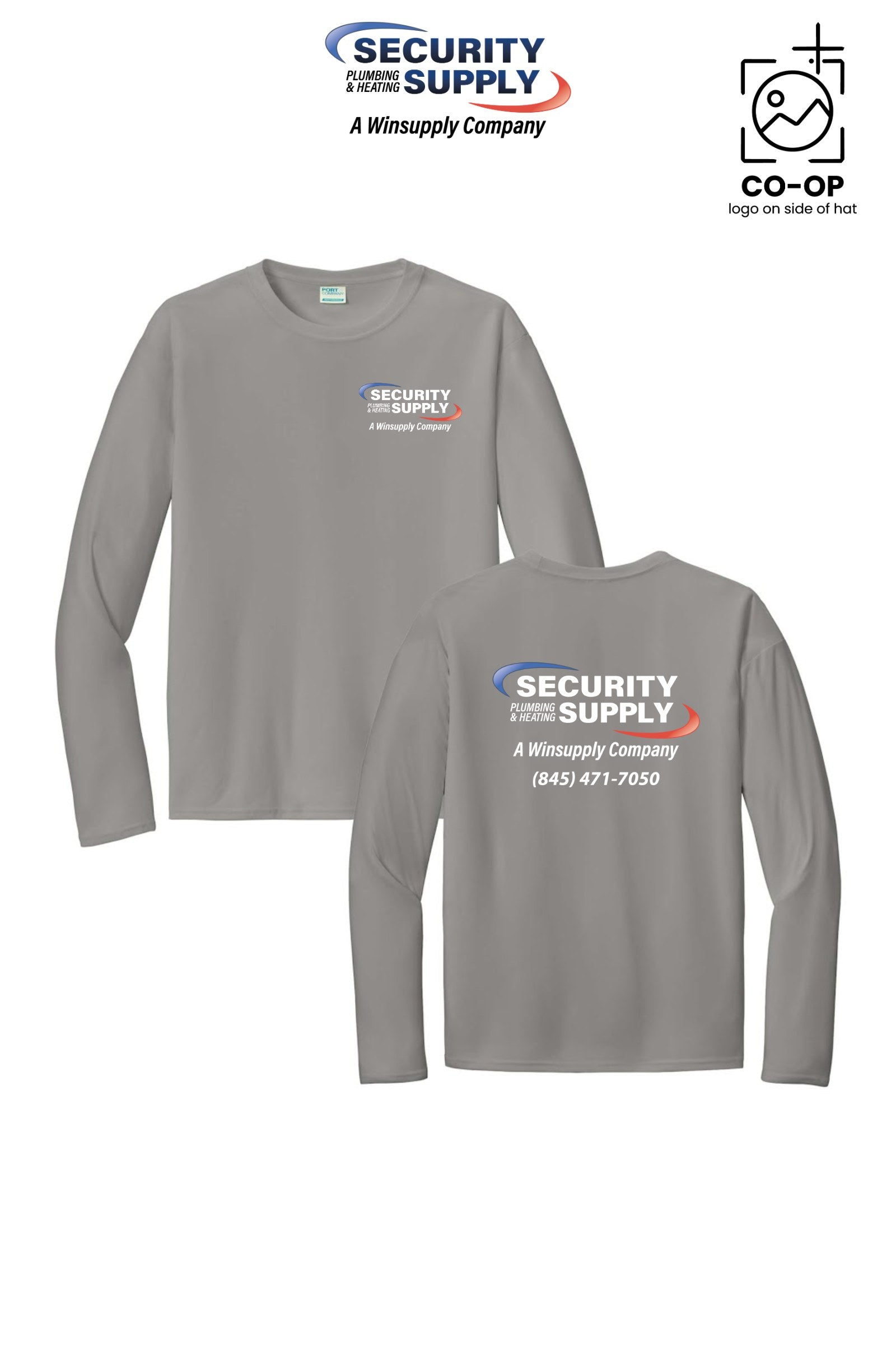 Port & Co™ Performance UPF 50 Long Sleeve - Security Plumbing & Heating Supply - Poughkeepsie, NY