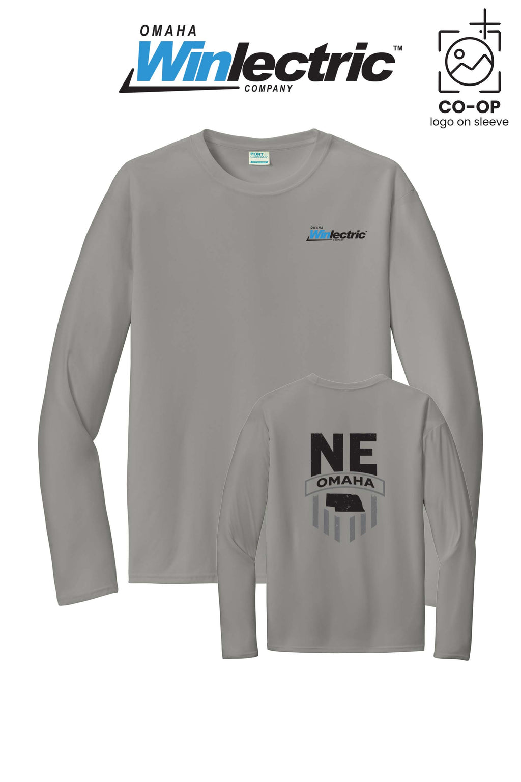 Port & Co™ Performance UPF 50 Long Sleeve - Omaha Winlectric