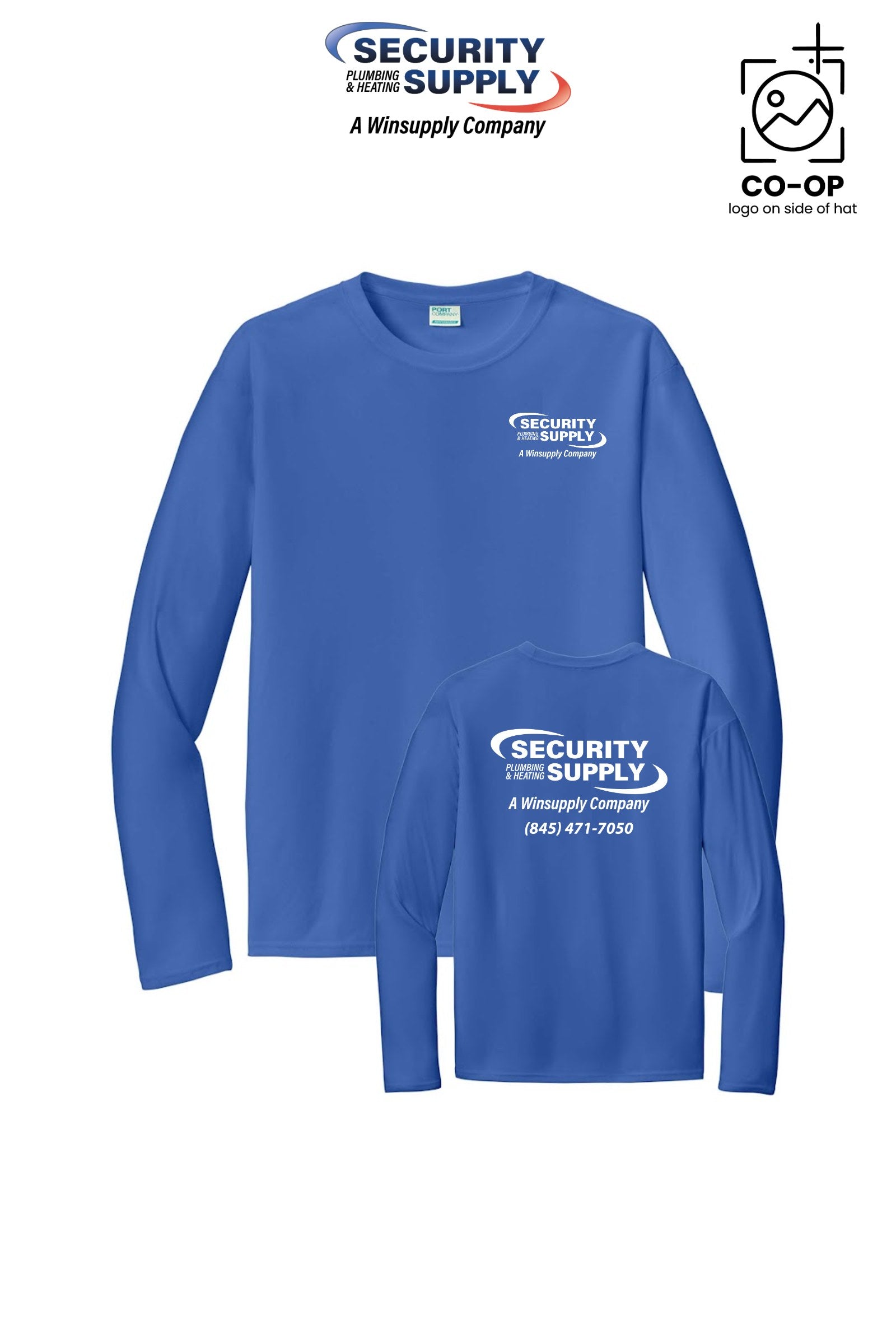 Port & Co™ Performance UPF 50 Long Sleeve - Security Plumbing & Heating Supply - Poughkeepsie, NY