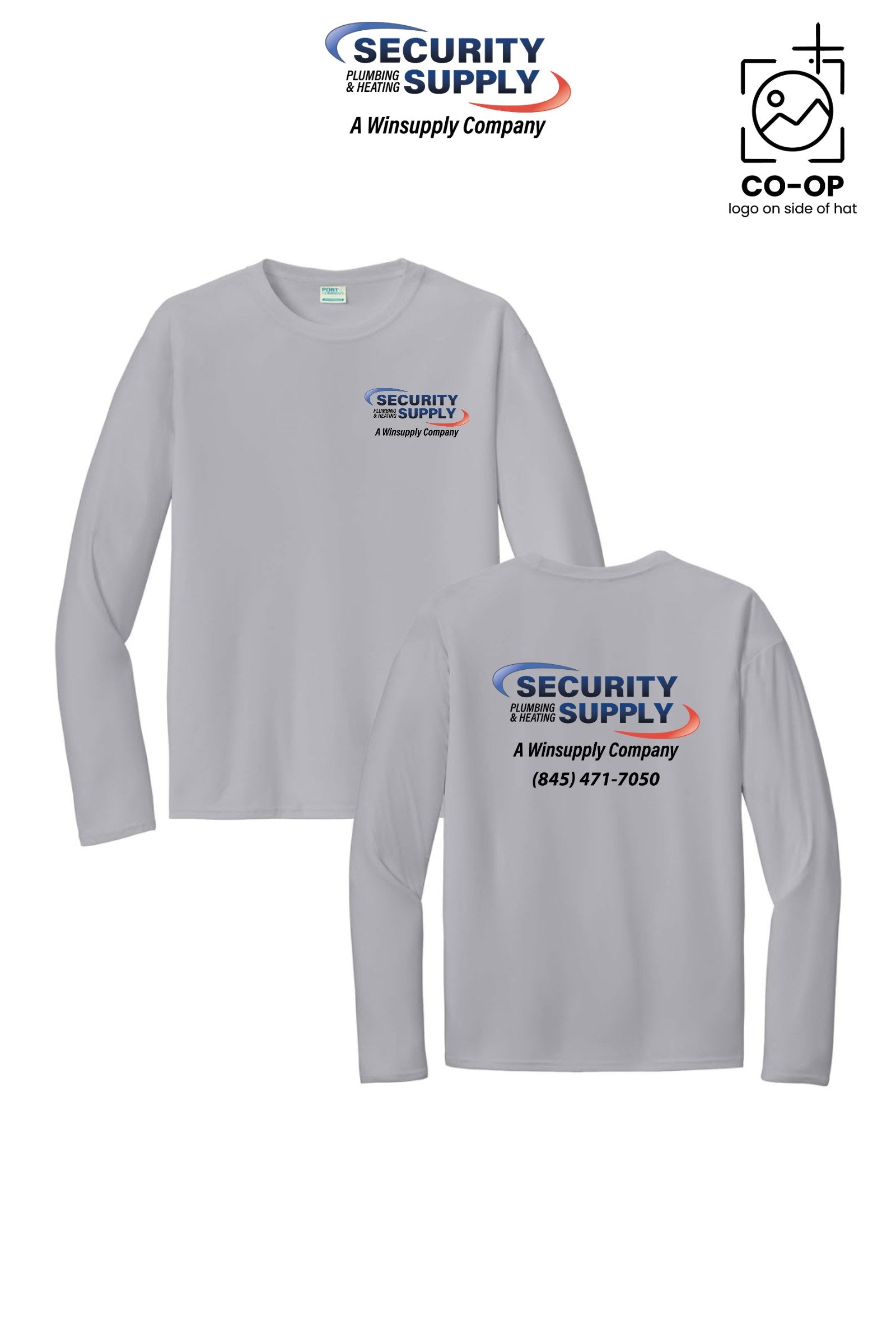 Port & Co™ Performance UPF 50 Long Sleeve - Security Plumbing & Heating Supply - Poughkeepsie, NY