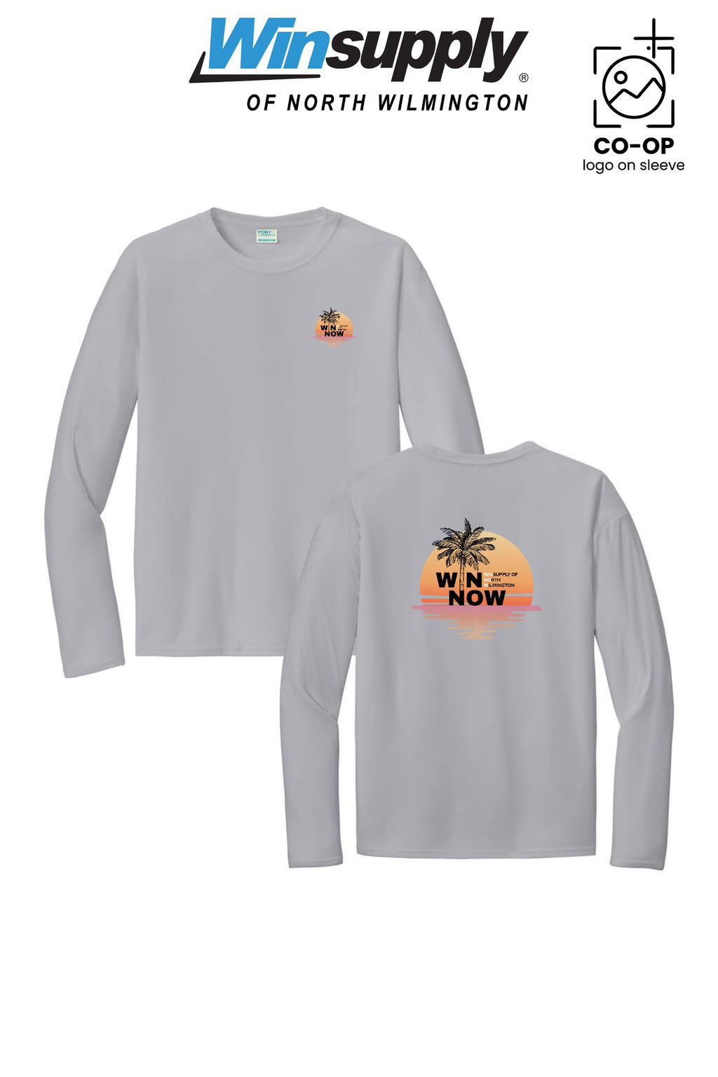 "WIN NOW" Port & Co™ Performance UPF 50 Long Sleeve - Winsupply N Wilmington NC