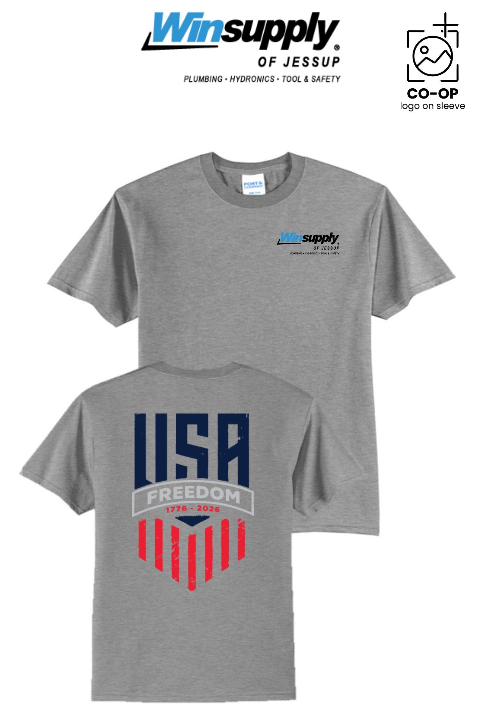 America 250 Port & Co Core Blend Tee - USA - Winsupply of Jessup