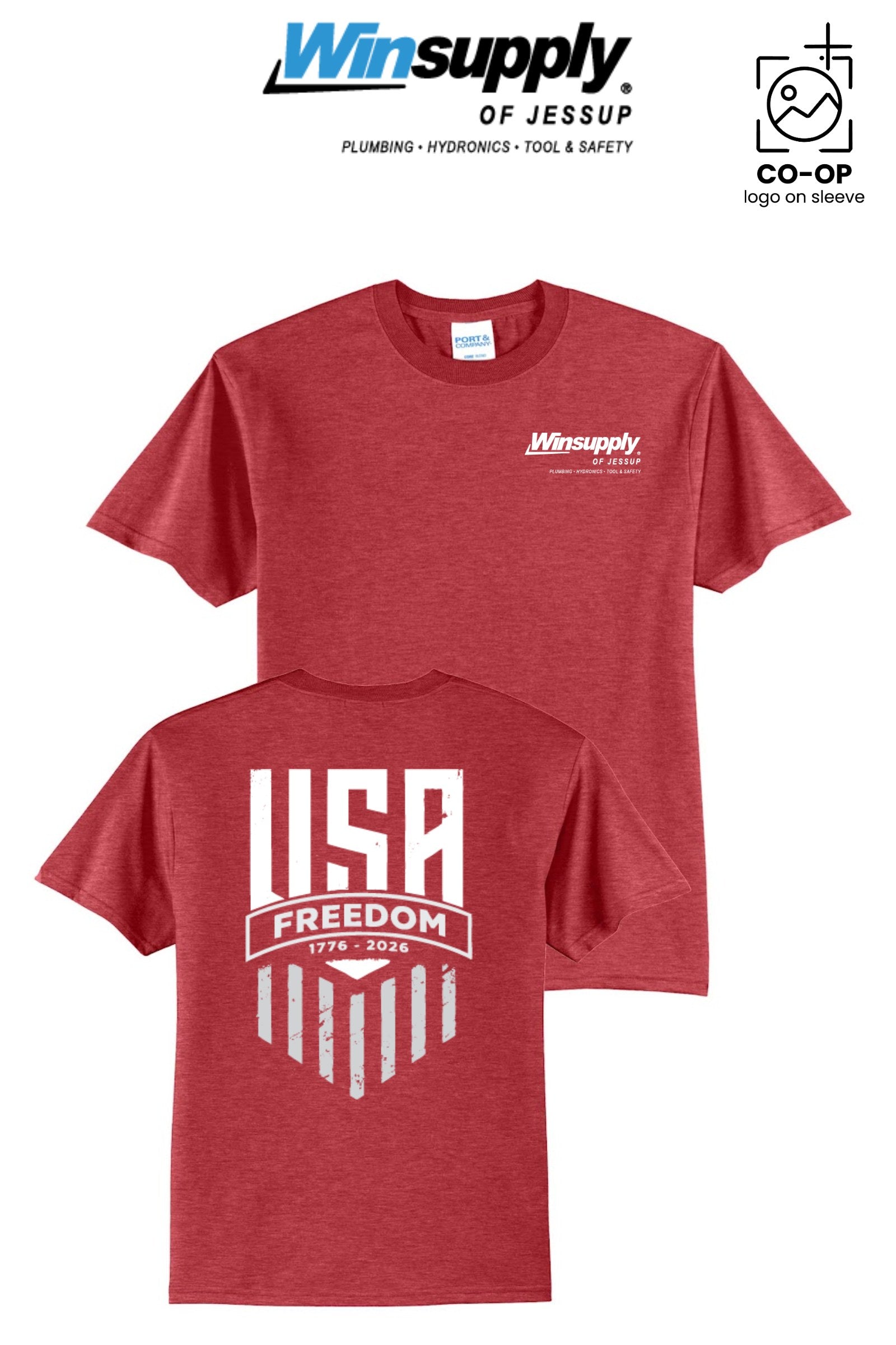 America 250 Port & Co Core Blend Tee - USA - Winsupply of Jessup
