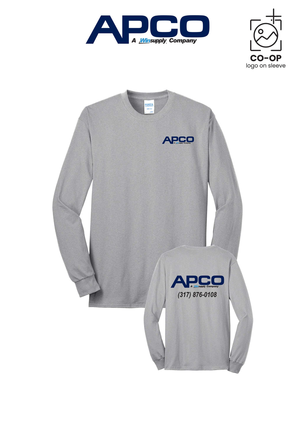 Port & Co™ Long Sleeve Core Blend Tee - APCO Supply - Indianapolis