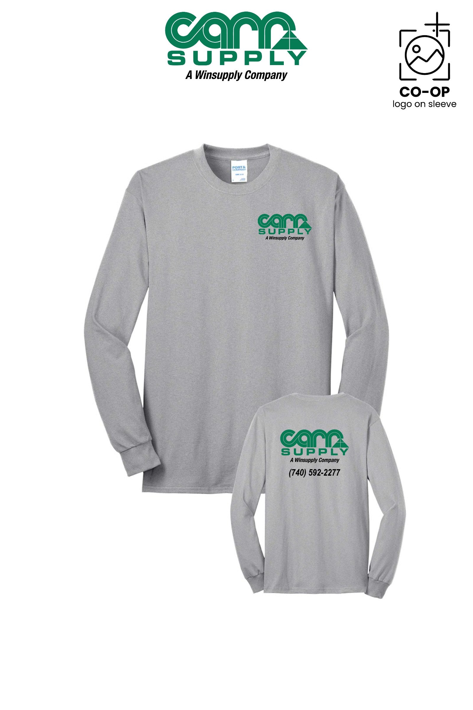 Port & Co™ Long Sleeve Core Blend Tee - Carr Supply - Athens