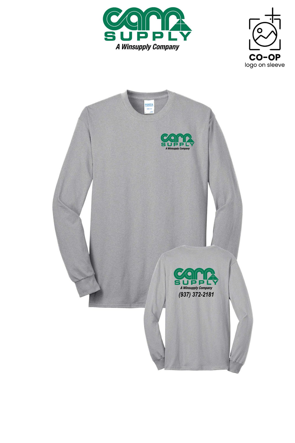 Port & Co™ Long Sleeve Core Blend Tee - Carr Supply - Xenia