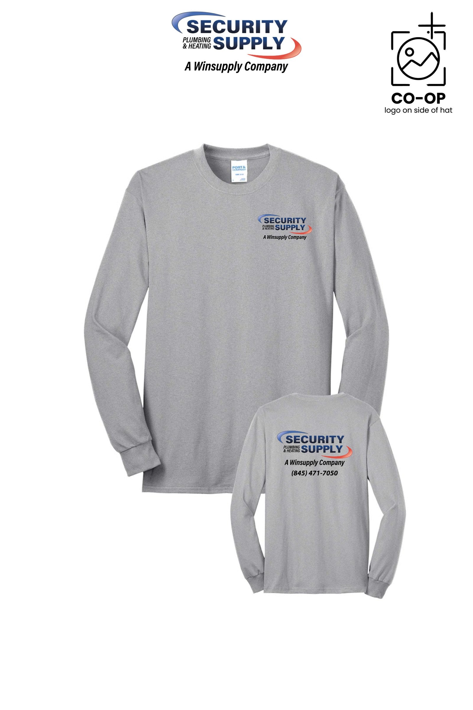 Port & Co™ Long Sleeve Core Blend Tee - Security Plumbing & Heating Supply - Poughkeepsie, NY