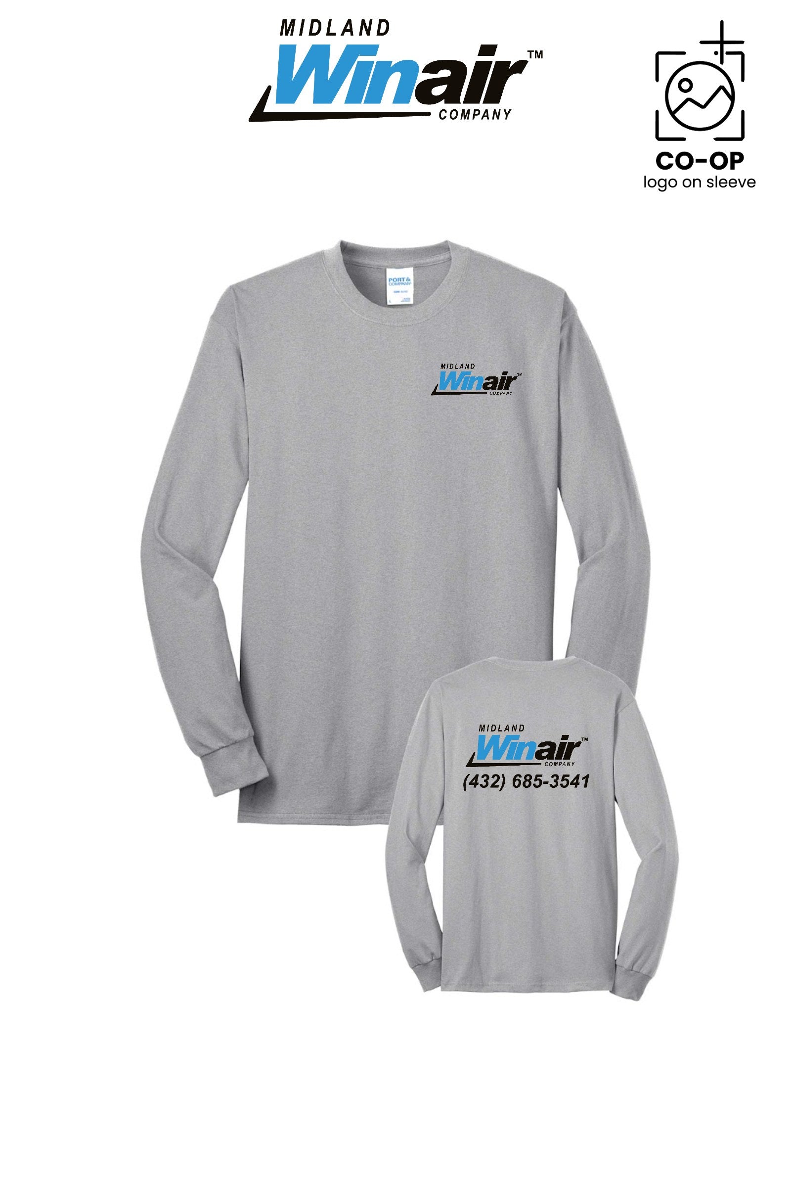 Port & Co™ Long Sleeve Core Blend Tee - Midland Winair