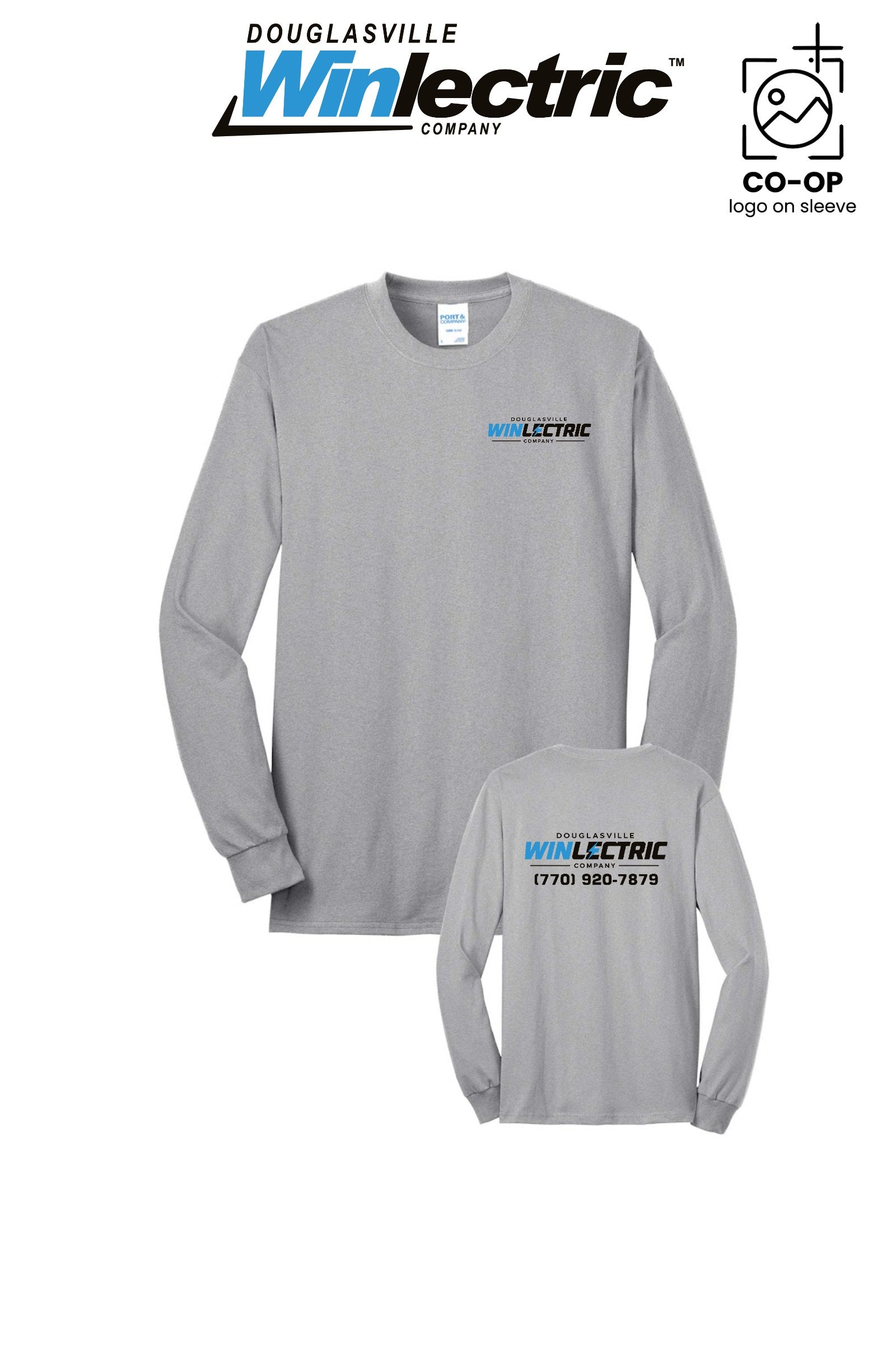 Port & Co™ Long Sleeve Core Blend Tee - Douglasville Winlectric