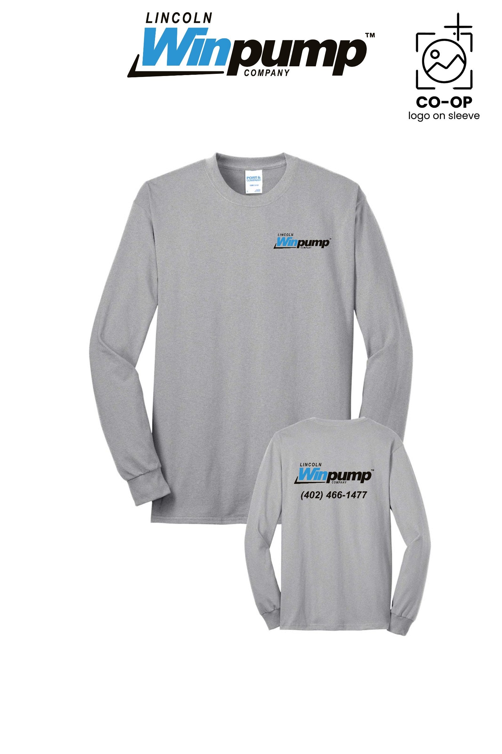 Port & Co™ Long Sleeve Core Blend Tee - Lincoln Winpump