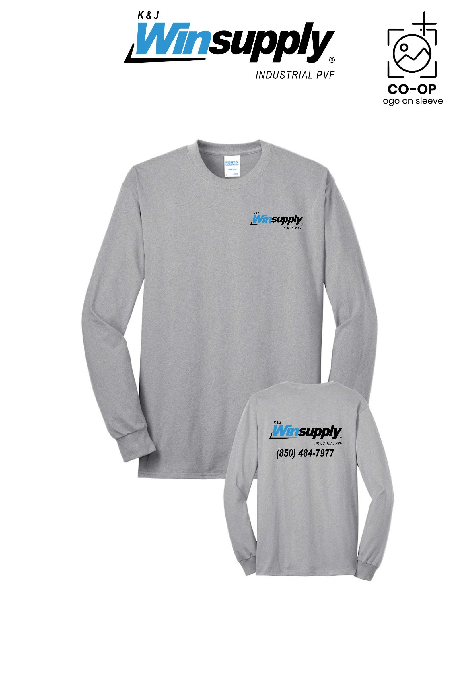 Port & Co™ Long Sleeve Core Blend Tee - K & J Winsupply, Industrial PVF