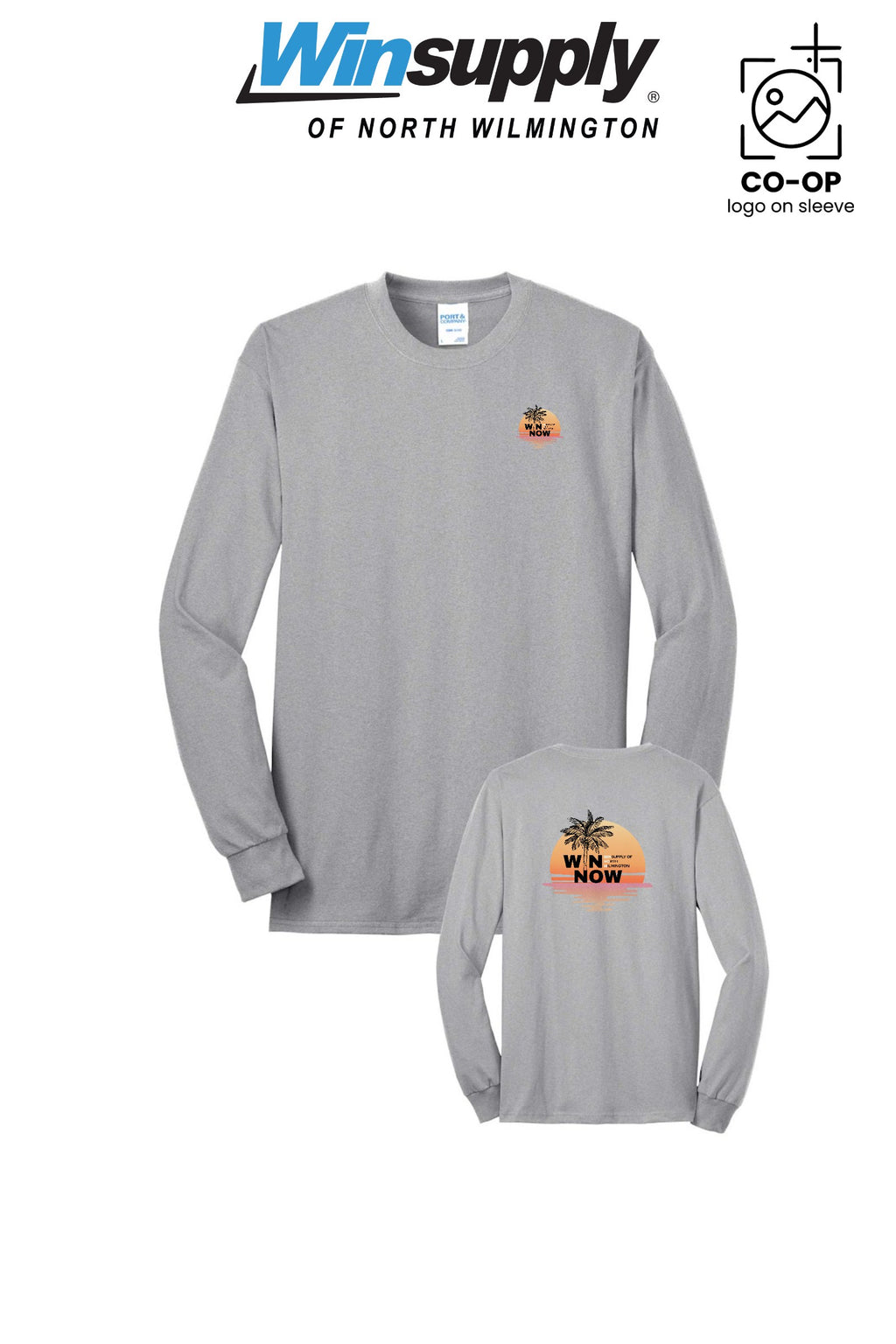 "WIN NOW" Port & Co™ Long Sleeve Core Blend Tee - Winsupply N Wilmington NC