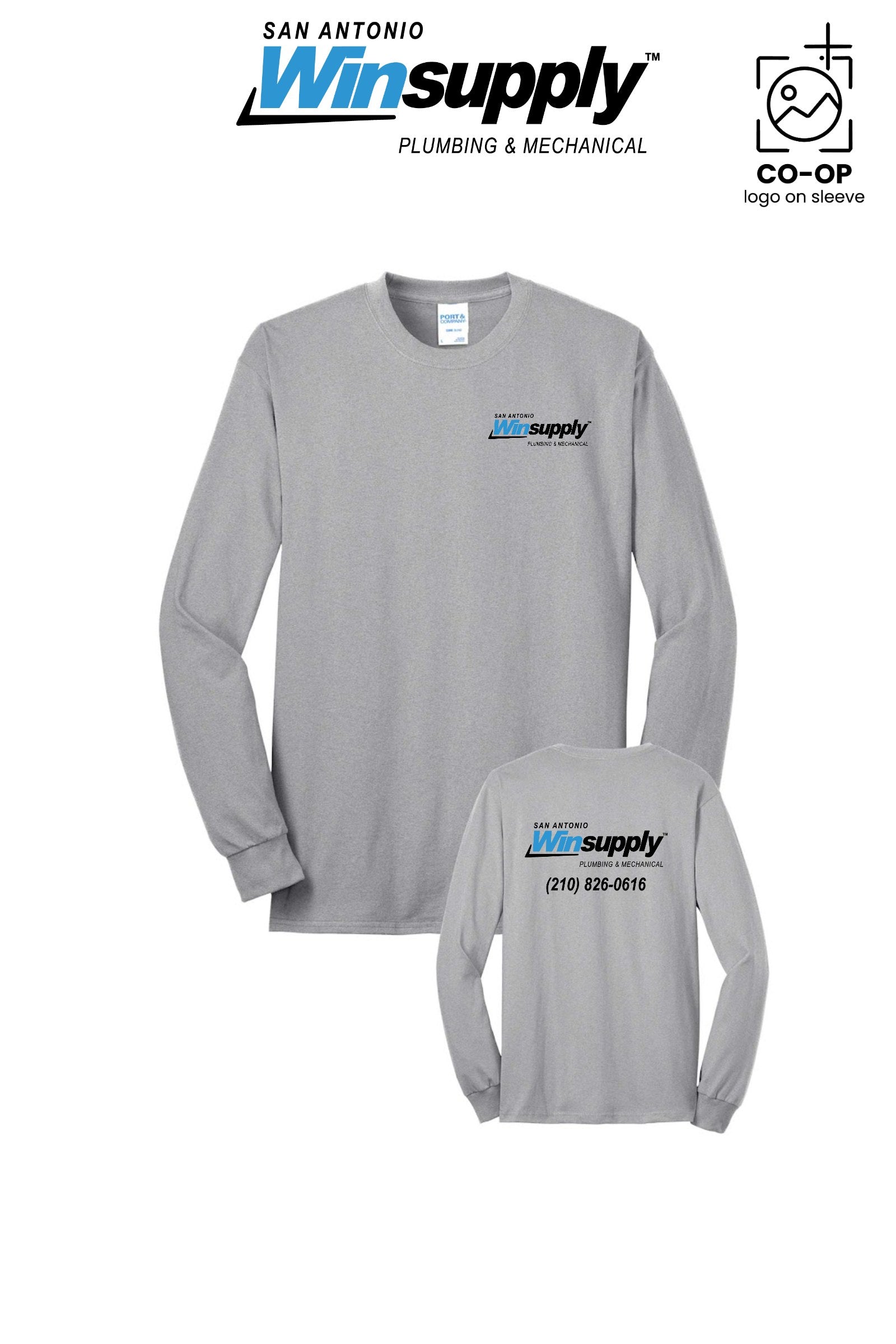 Port & Co™ Long Sleeve Core Blend Tee - San Antonio Winsupply