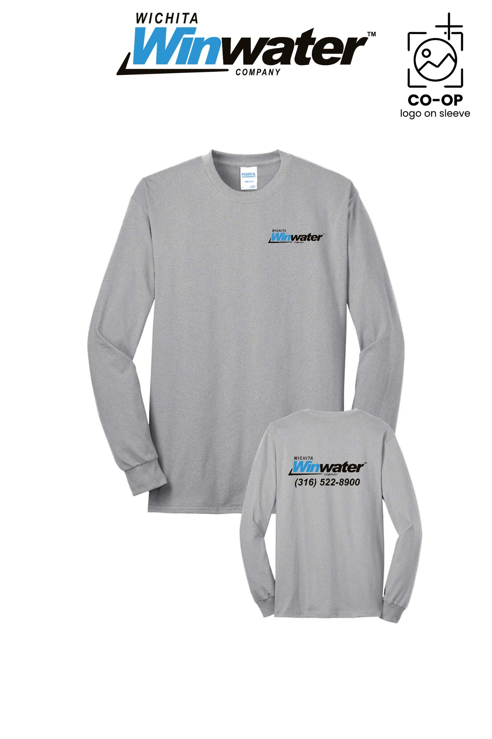 Port & Co™ Long Sleeve Core Blend Tee - Wichita Winwater