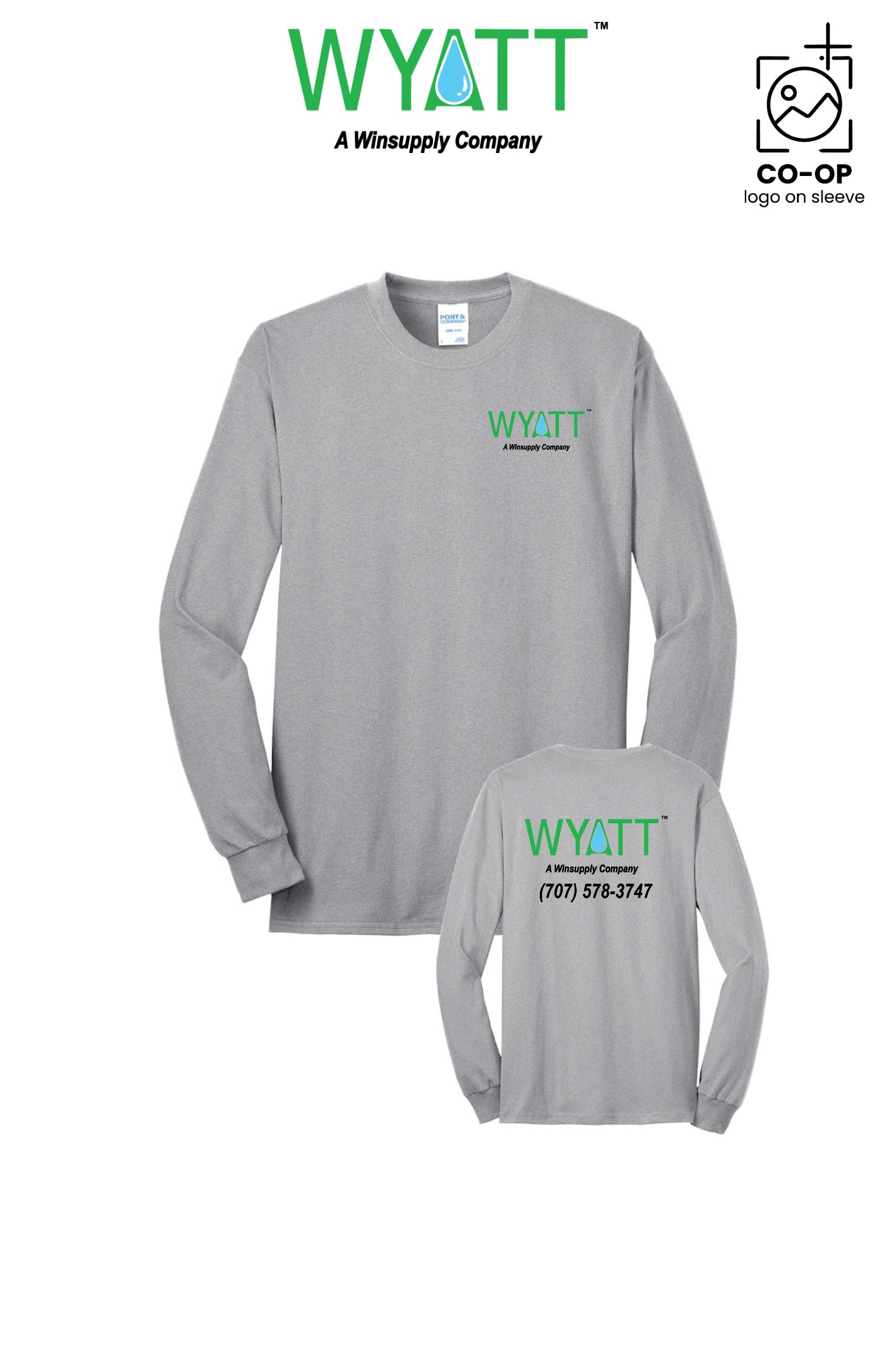 Port & Co™ Long Sleeve Core Blend Tee - Wyatt Irrigation of Santa Rosa