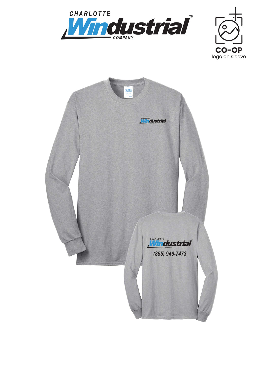 Port & Co™ Long Sleeve Core Blend Tee - Charlotte Windustrial
