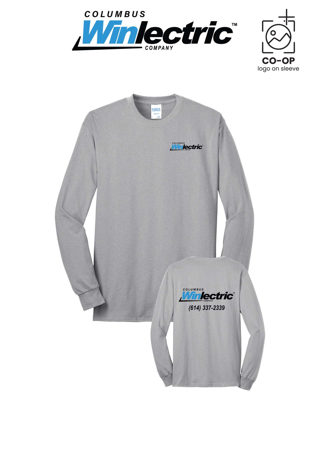 Port & Co™ Long Sleeve Core Blend Tee - Columbus Winlectric