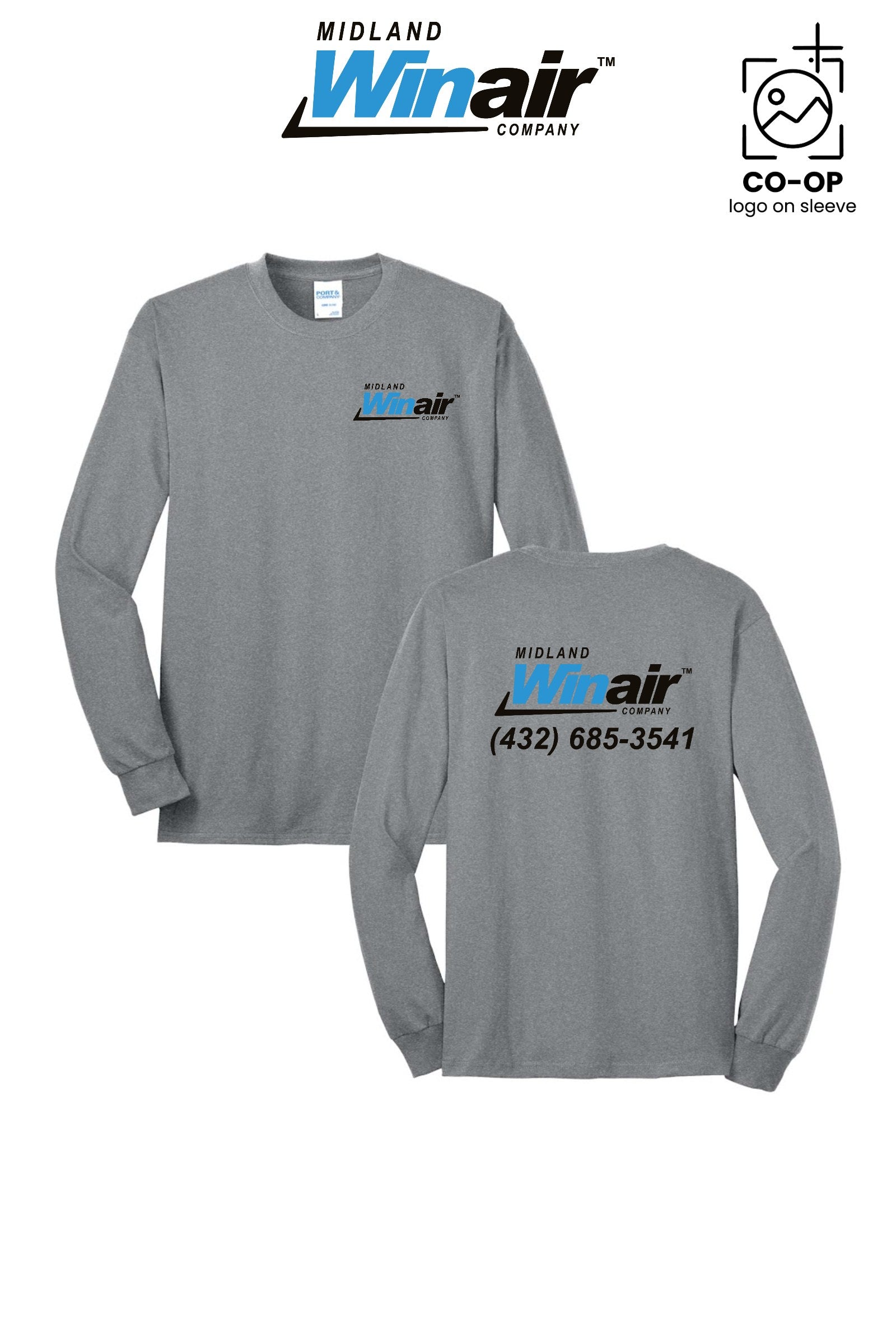 Port & Co™ Long Sleeve Core Blend Tee - Midland Winair