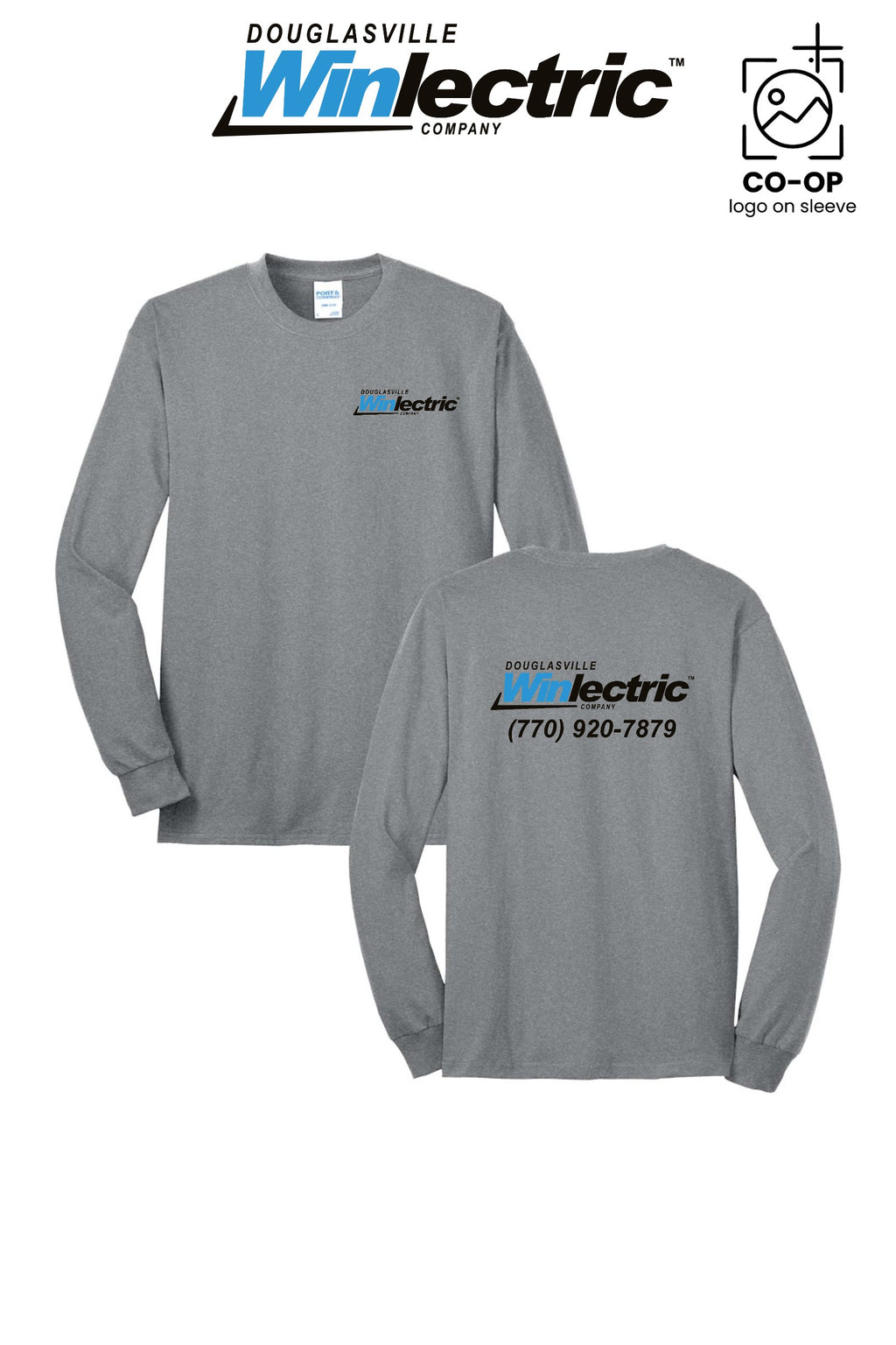 Port & Co™ Long Sleeve Core Blend Tee - Douglasville Winlectric