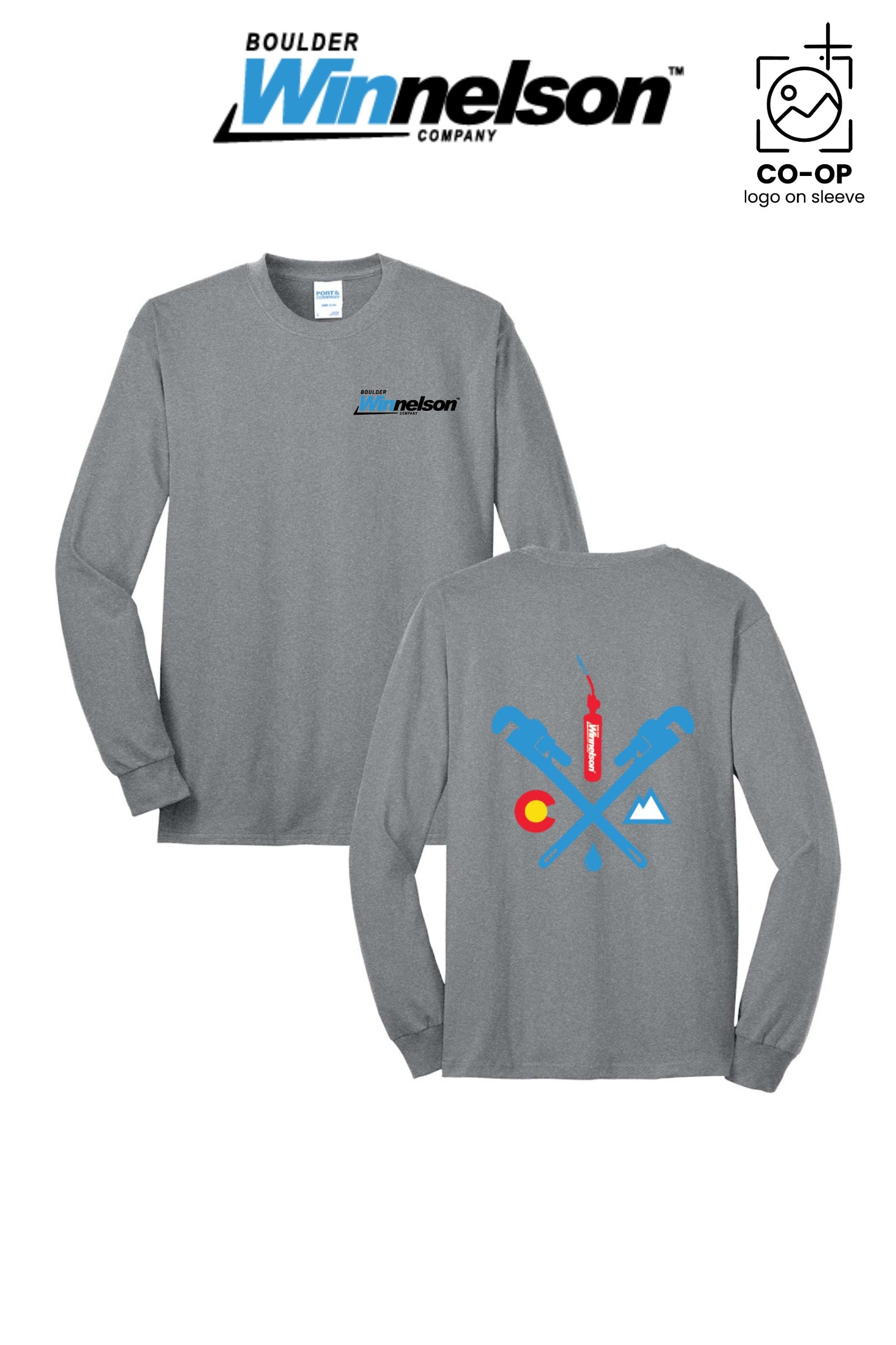 Port & Co™ Long Sleeve Core Blend Tee - Boulder Winnelson