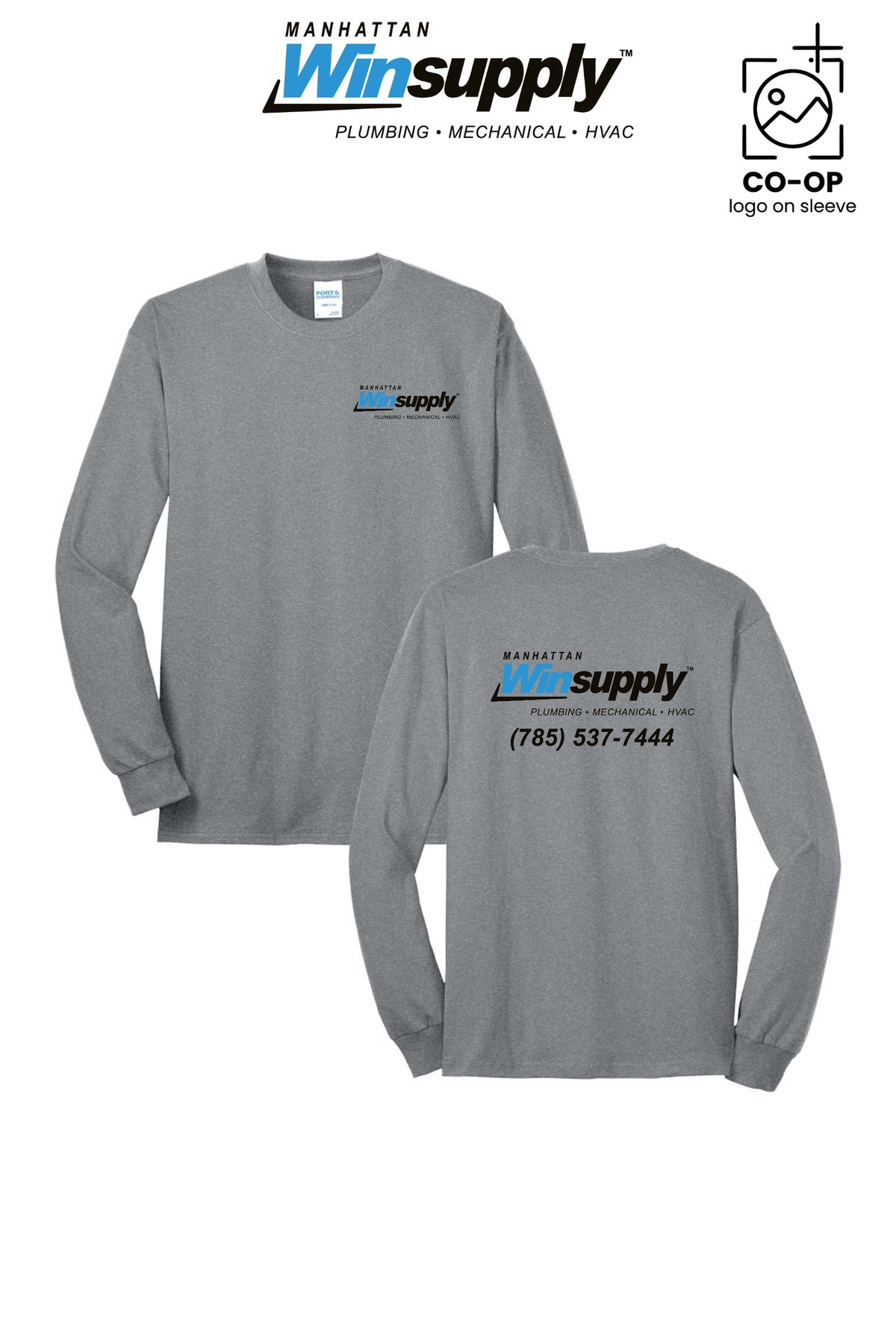 Port & Co™ Long Sleeve Core Blend Tee - Manhattan Winsupply