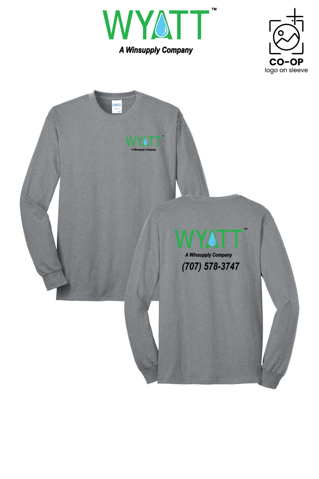 Port & Co™ Long Sleeve Core Blend Tee - Wyatt Irrigation of Santa Rosa