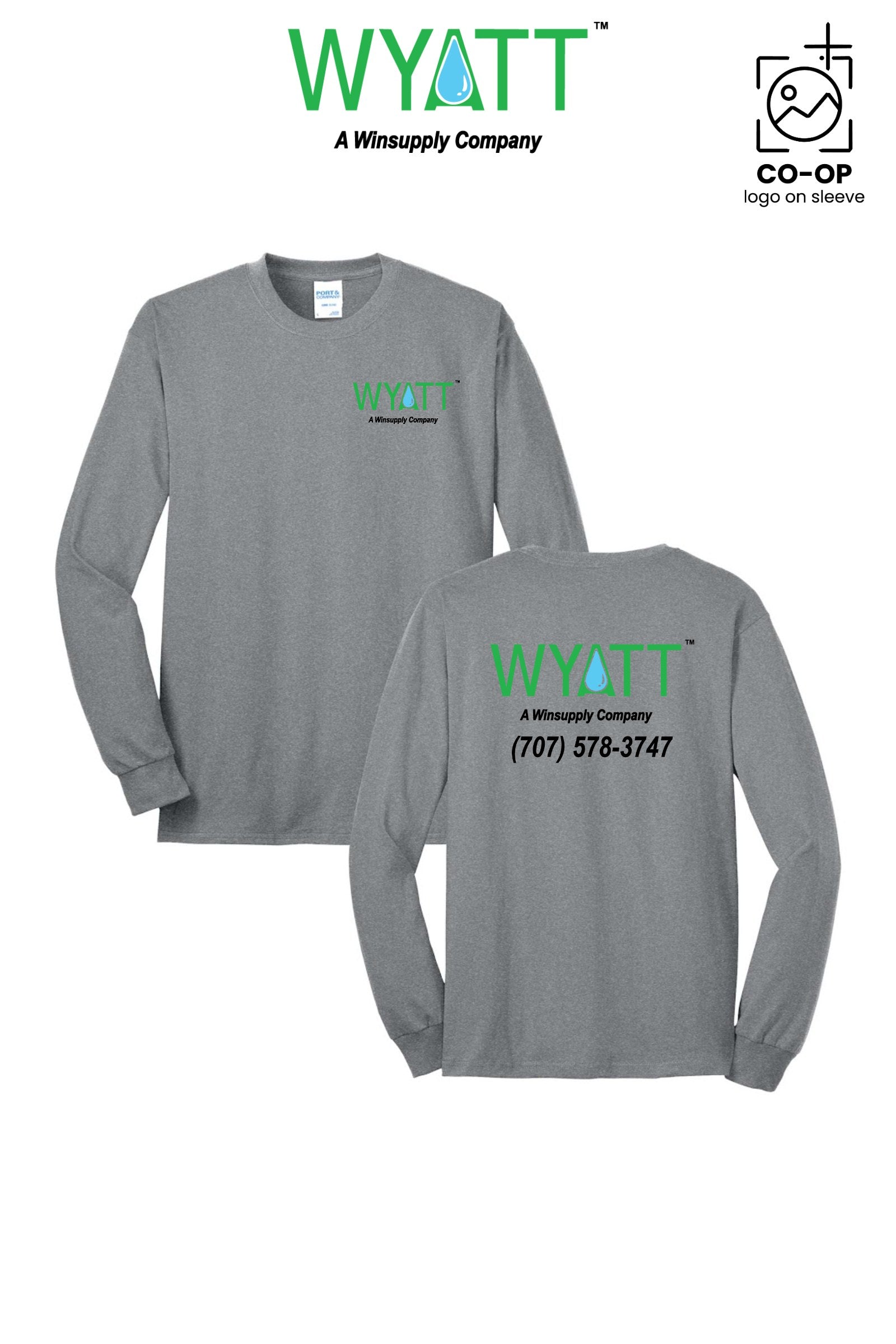 Port & Co™ Long Sleeve Core Blend Tee - Wyatt Irrigation of Santa Rosa