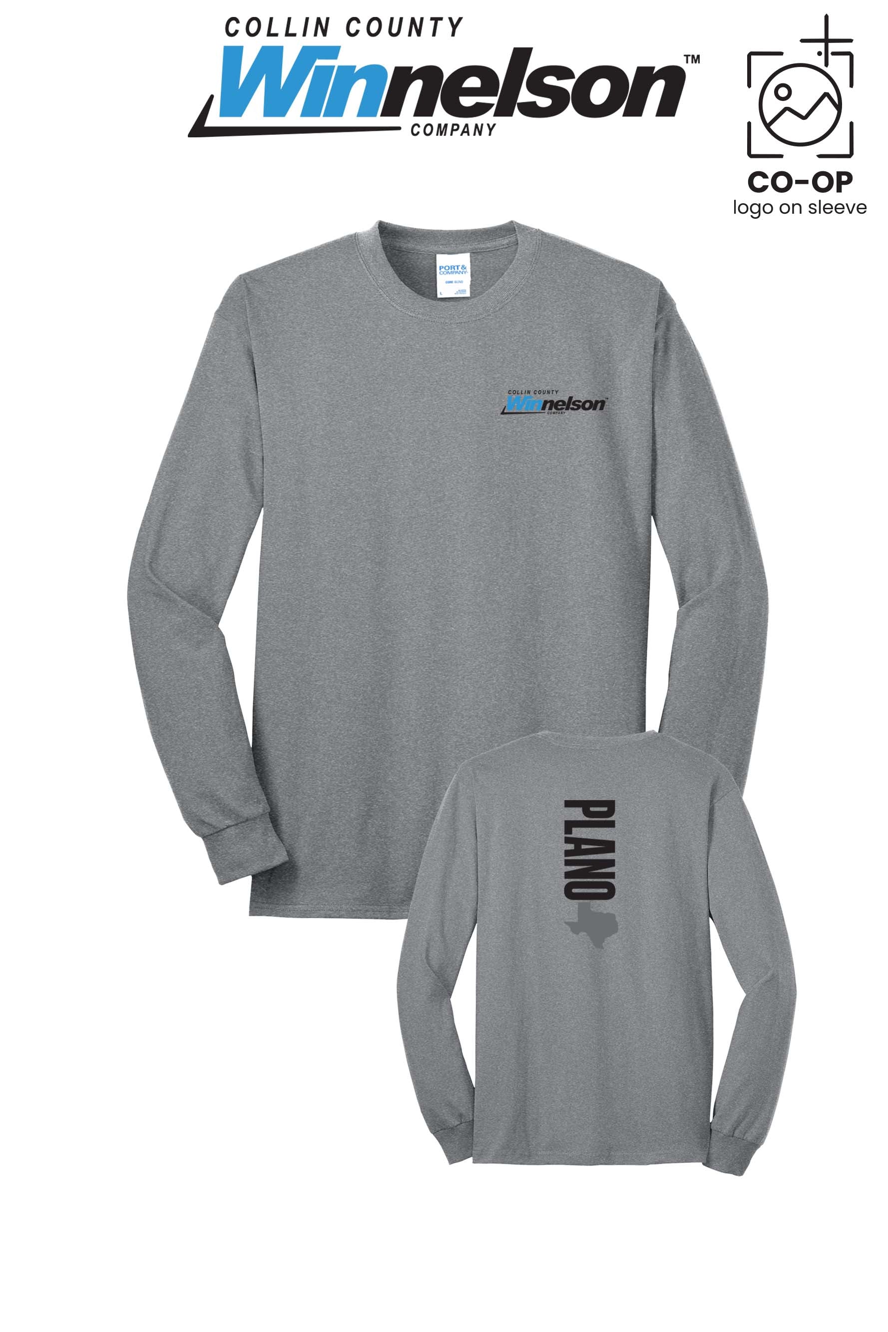 Port & Co™ Long Sleeve Core Blend Tee - Collin County Winnelson