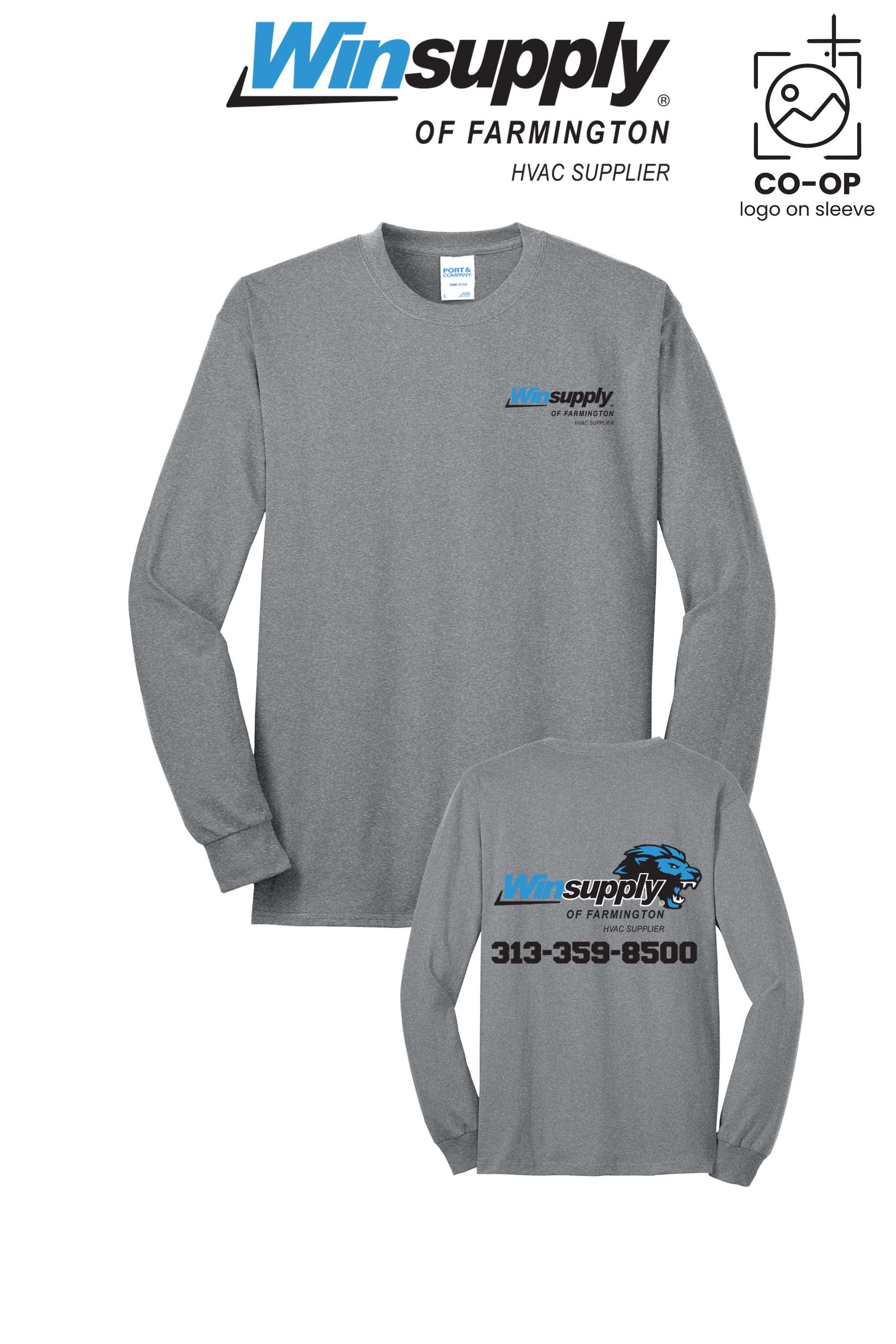 Port & Co™ Long Sleeve Core Blend Tee - Winsupply of Farmington