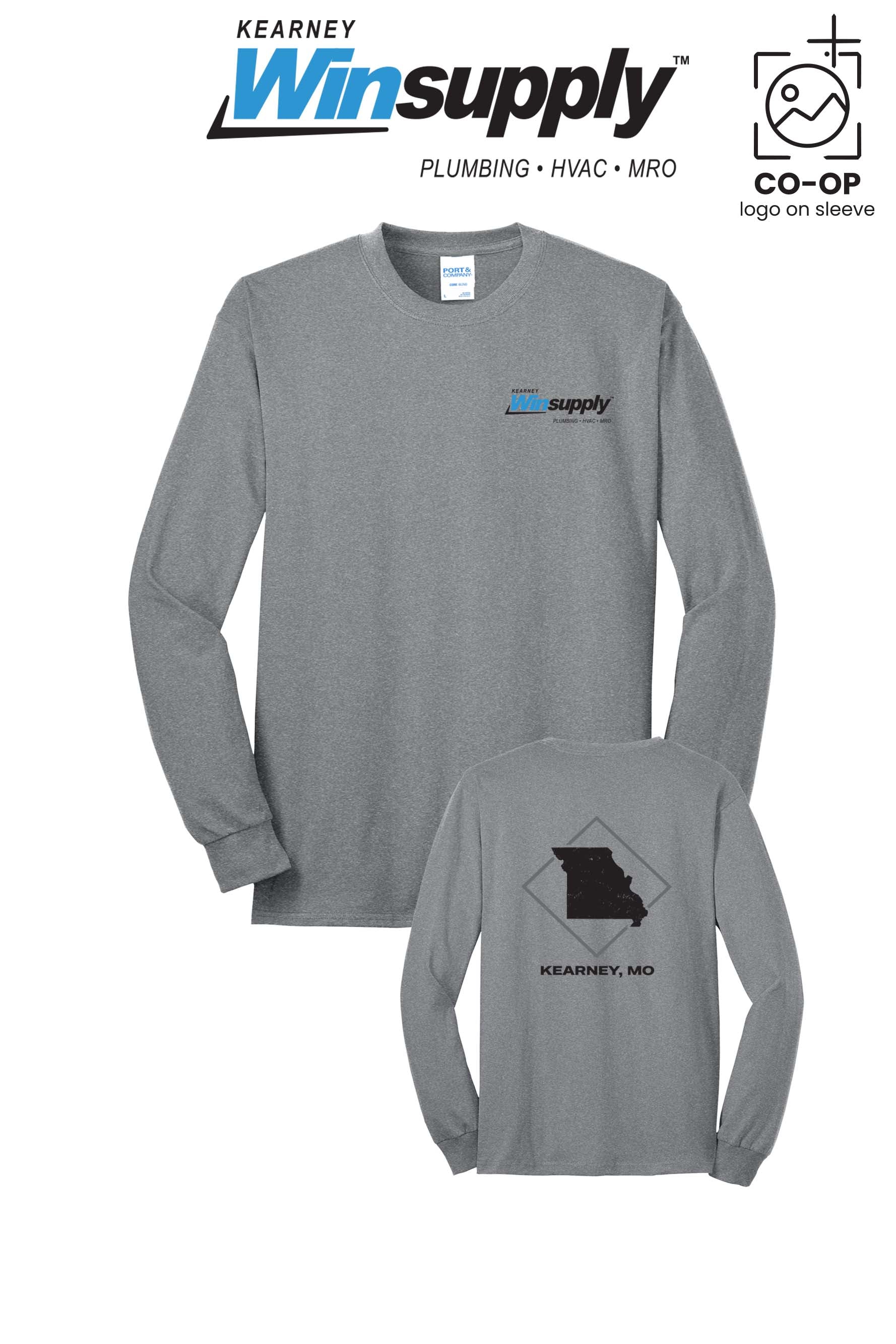 Port & Co™ Long Sleeve Core Blend Tee - Kearney Winsupply