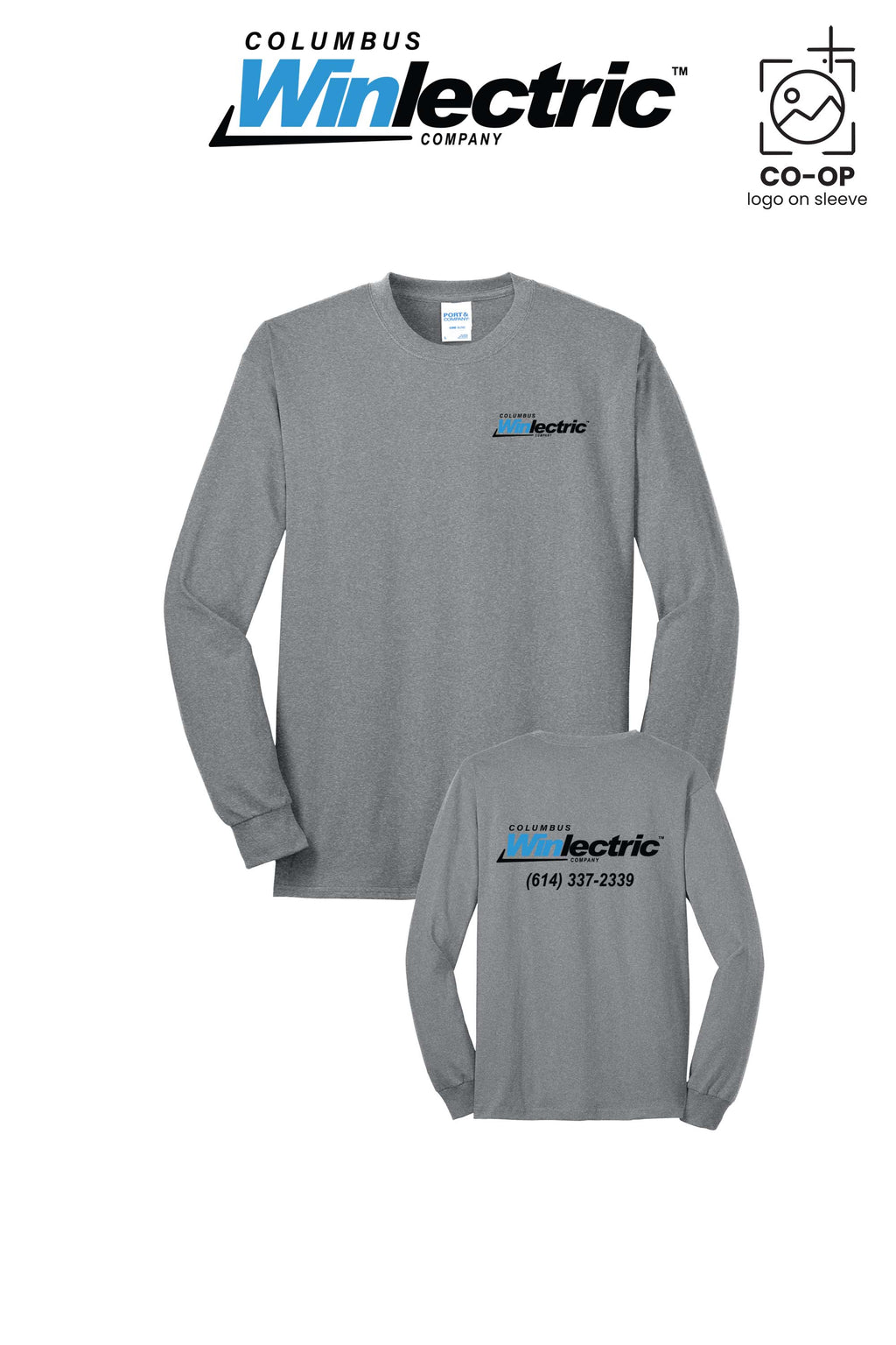 Port & Co™ Long Sleeve Core Blend Tee - Columbus Winlectric