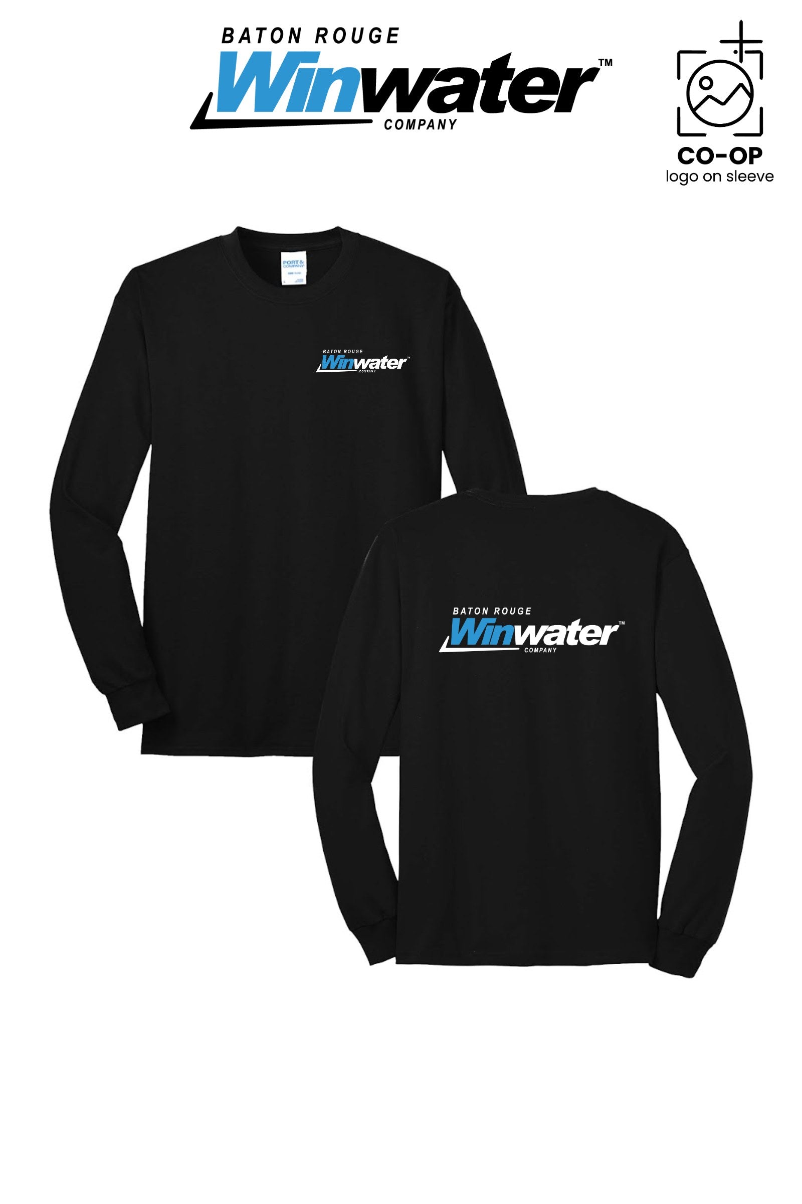 Port & Co™ Long Sleeve Core Blend Tee - Baton Rouge Winwater