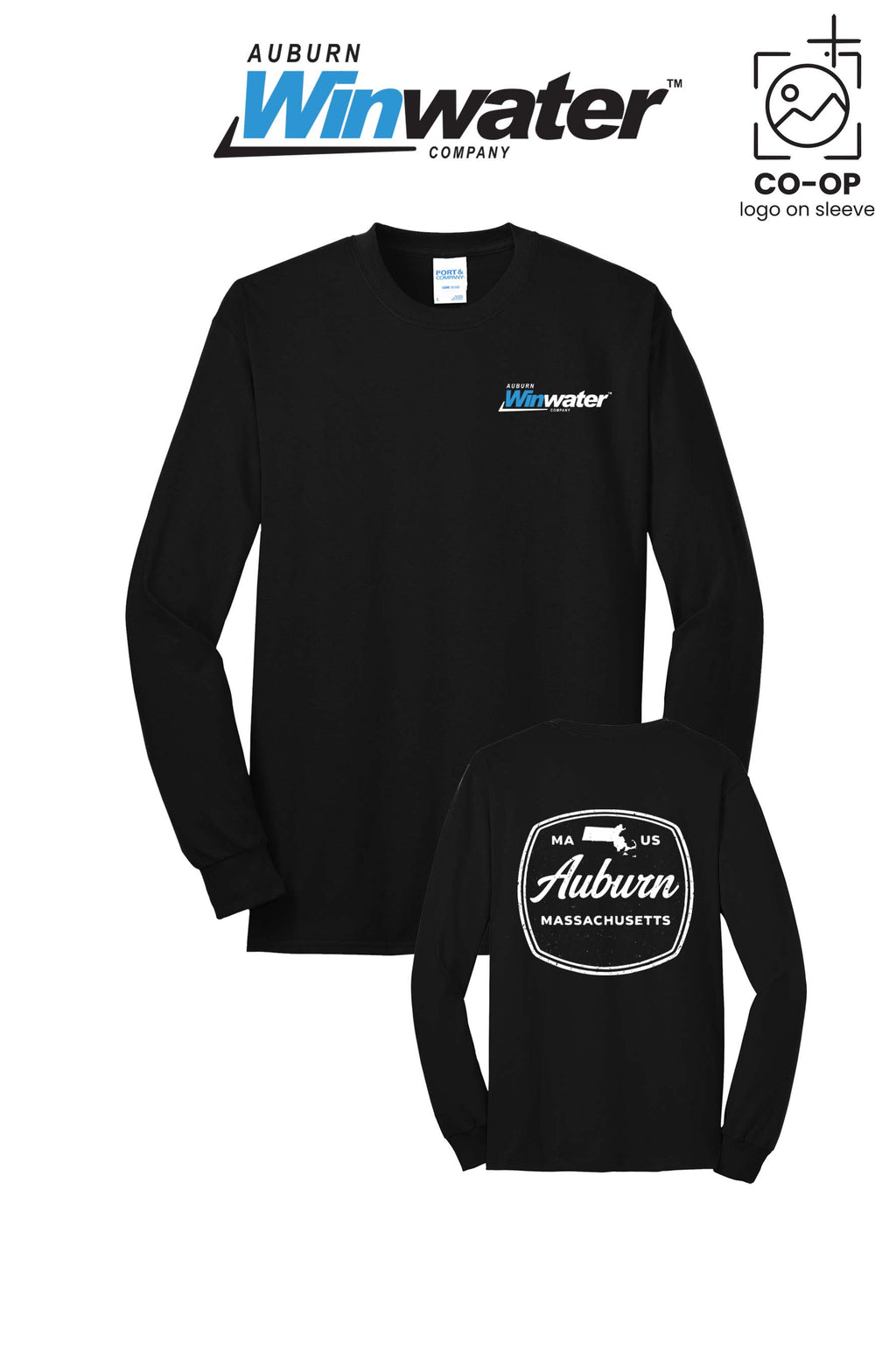 Port & Co™ Long Sleeve Core Blend Tee - Auburn Winwater