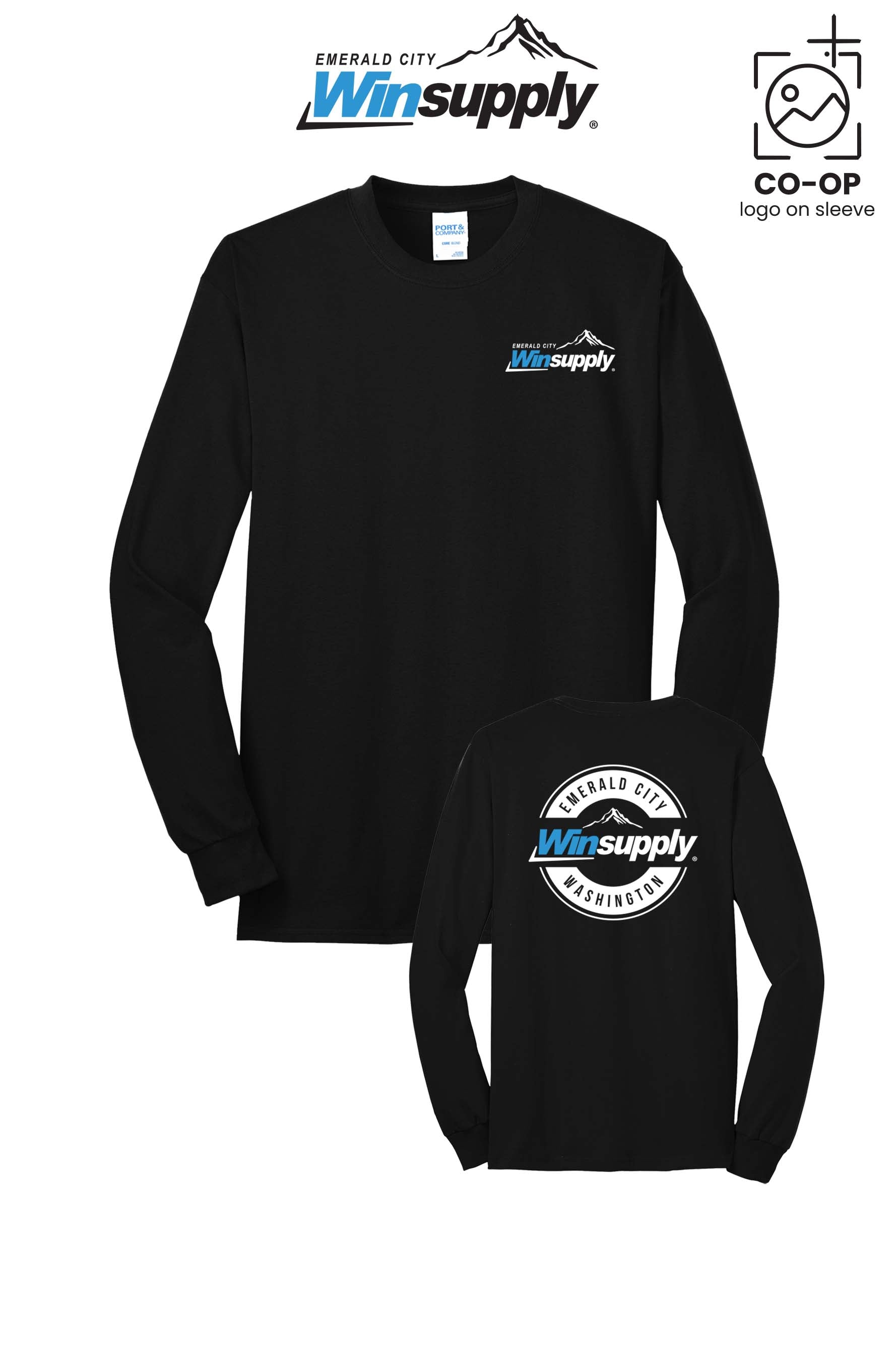 Port & Co™ Long Sleeve Core Blend Tee - Winsupply Emerald City
