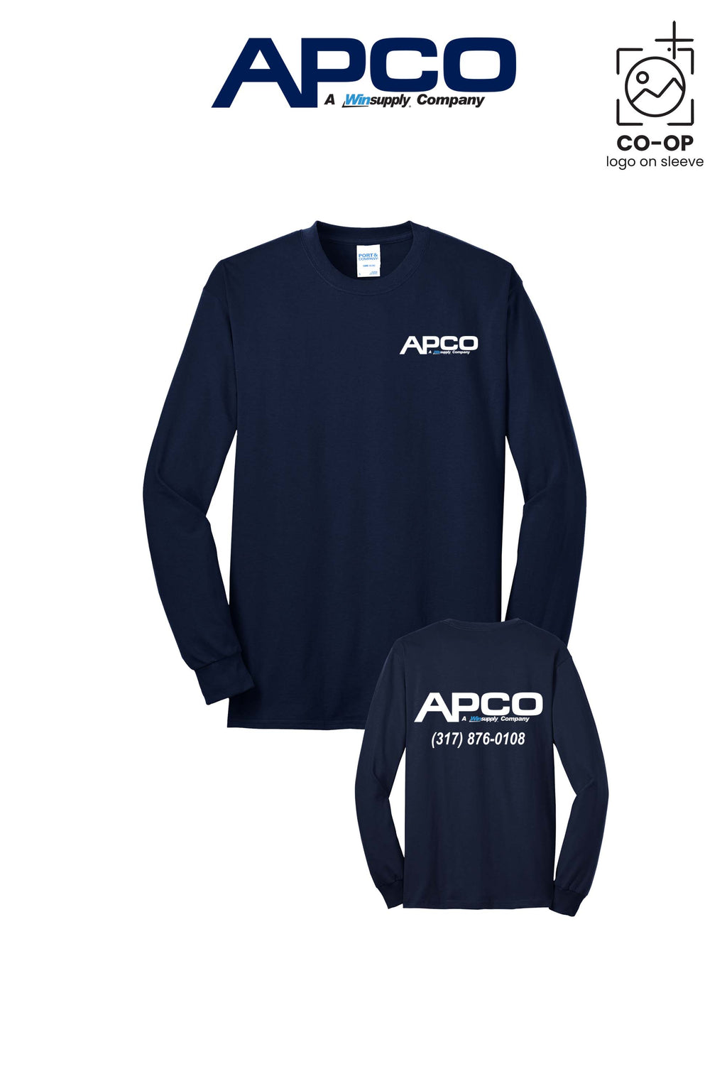Port & Co™ Long Sleeve Core Blend Tee - APCO Supply - Indianapolis